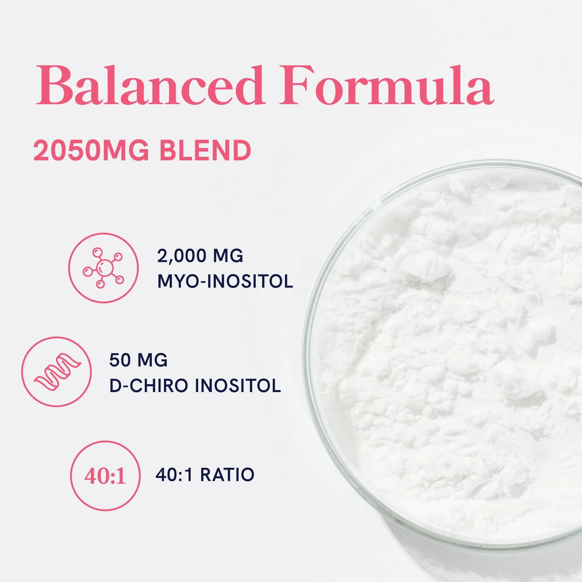 Myo-Inositol & D-Chiro Inositol for Hormone Balance for Women | Ideal 40:1 Ratio | Menstrual Cycle and Ovarian Health Support Supplement | Myo 2000mg & D Chiro 50mg with Vitamin B8 | 240 Count - Image 3
