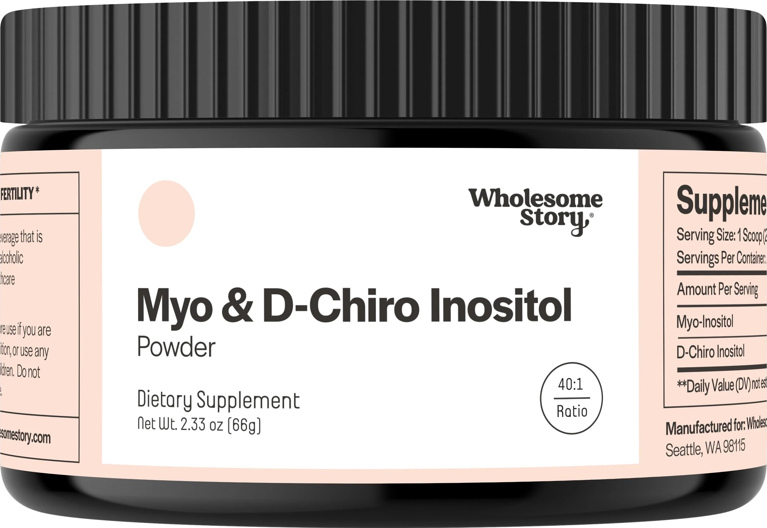 Myo-Inositol & D-Chiro Inositol Supplement Powder for Women | Hormonal Balance & Healthy Ovarian Function Support | Vitamin B8 | Great Alternative to Capsules | 40:1 Ratio | 30 Servings - Image 2
