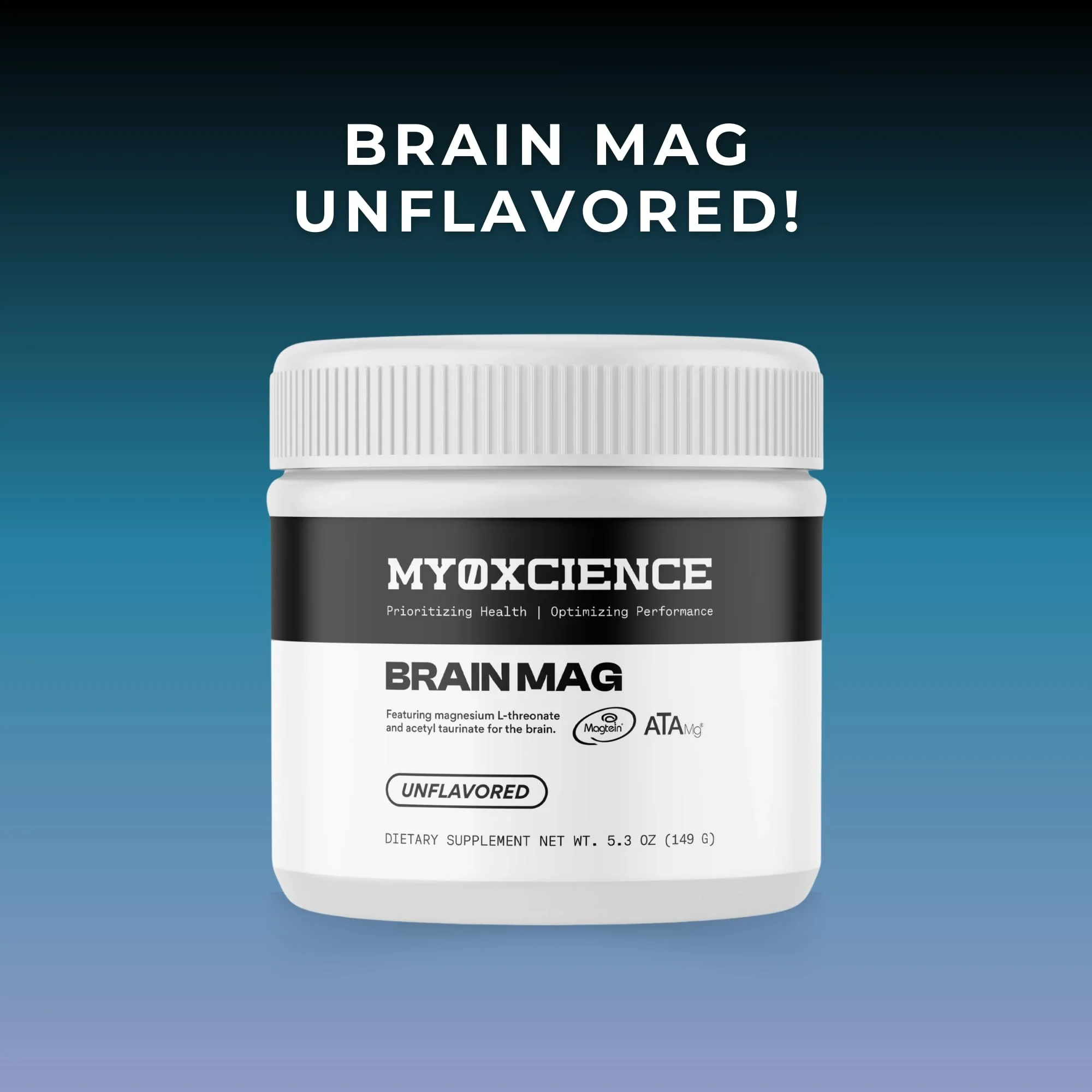 MYOXCIENCE Brain Mag | Magnesium L-Threonate Magtein & Magnesium Glycinate Powder (Unflavored) (60 Servings) - Image 5
