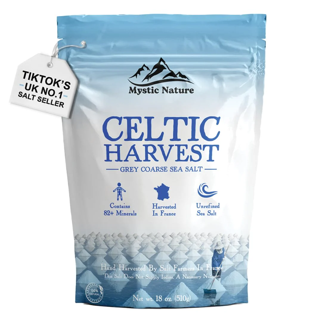 Mystic Nature Celtic Harvest - 1.1 LB | Rich in 82 Essential Minerals | Natural & Unrefined | Hand Harvested Grey Coarse Celtic Crystals from France - Image 2