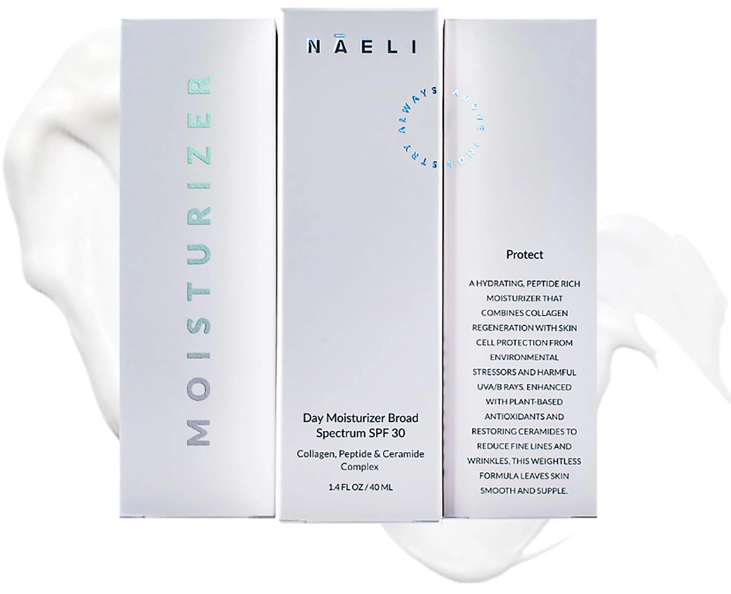 NAELI Face Moisturizer with SPF 30, Anti Aging Collagen & Peptide Cream, Reduces Wrinkles - Lightweight Skin Hydration with Hyaluronic Acid, Paraben Free & Non-Comedogenic Sunscreen, 1.4 oz - Image 2
