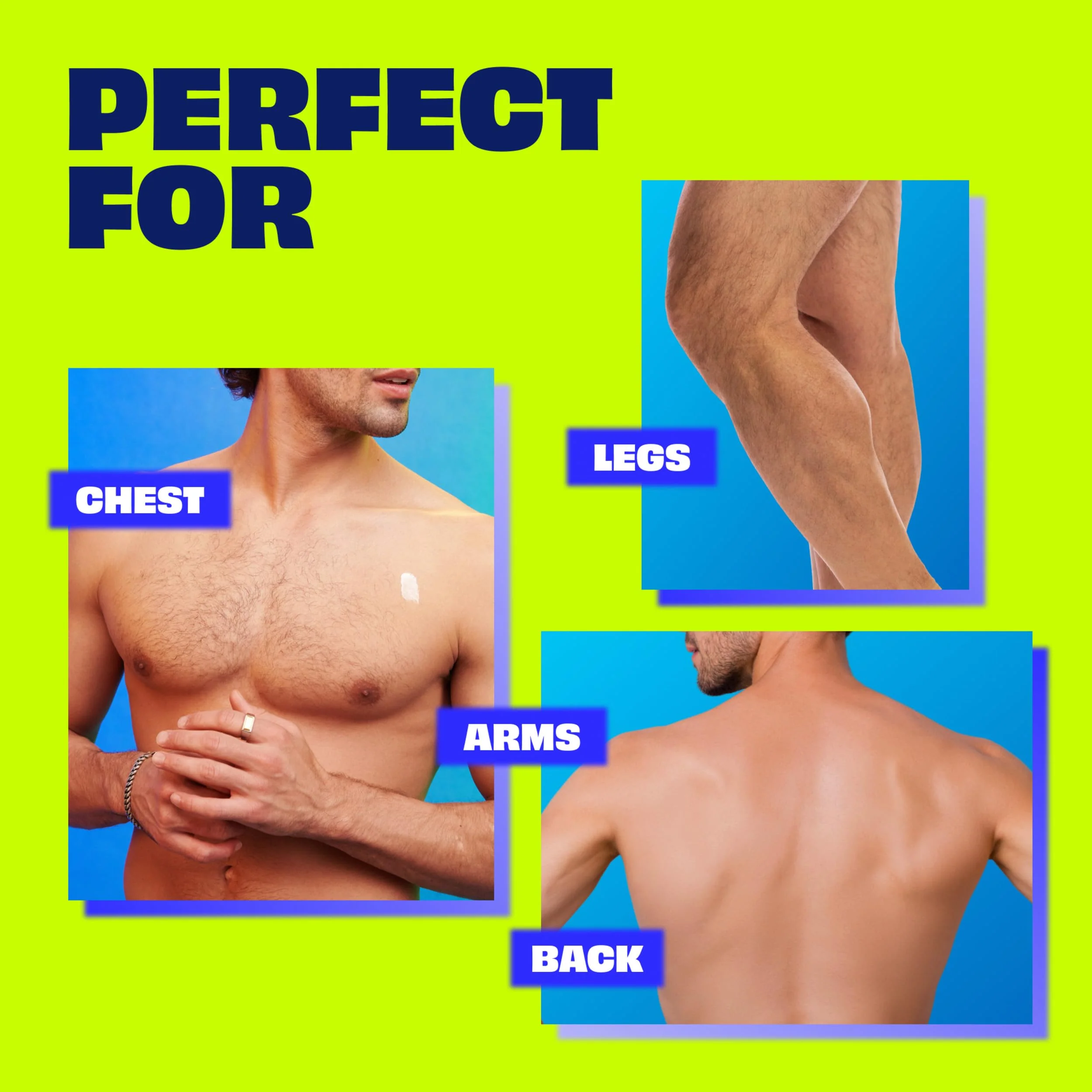 Nair Men Hair Remover Body Cream, Quick and Easy Body Hair Removal Cream for Men, Aloe and Lanolin, Dermatologist Tested, 12 Oz - Image 4