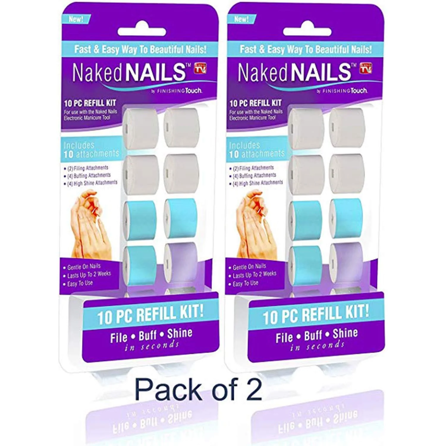Naked Nails Refills Replacement Parts Buffers, Files & Shines (Pack of 2) - Image 2
