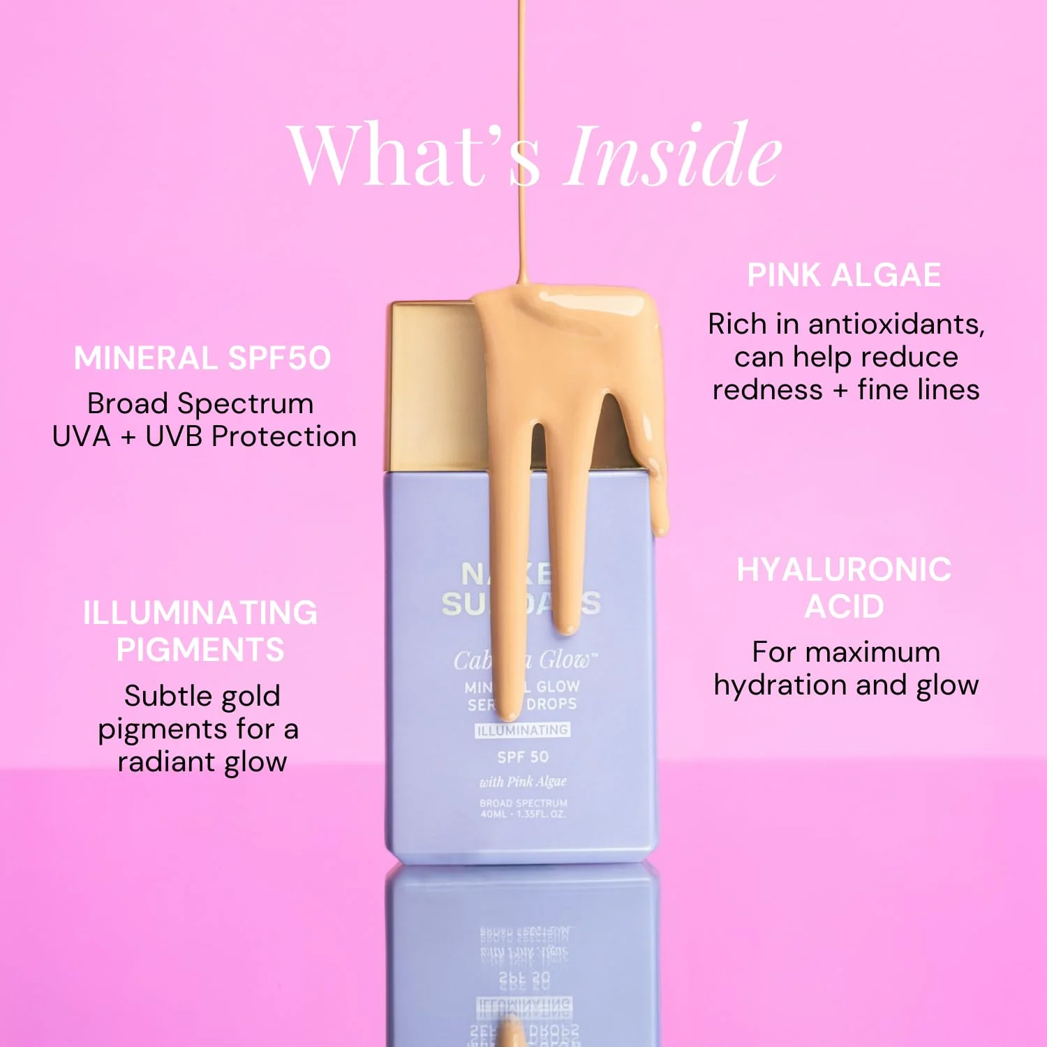 Naked Sundays CabanaGlow Illuminating Tinted Sunscreen Serum Drops SPF 50 - Hydrating, Brightening, Zinc Oxide Daily Face Sunscreen with Skin-Perfecting Pigments - Image 6