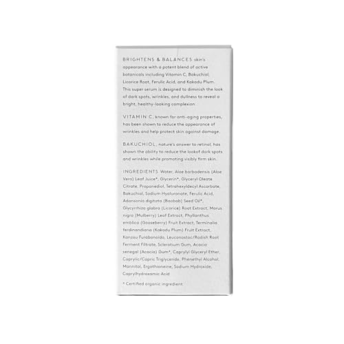 Naked & Thriving Illuminate BC+ Face Serum | Hyaluronic Acid, Vitamin C, Bakuchiol | Organic, Vegan, & Naturally-Derived Skin Care | For Mature Skin, Visible Spots and Wrinkles (1.0 fl oz/30 mL) - Image 2