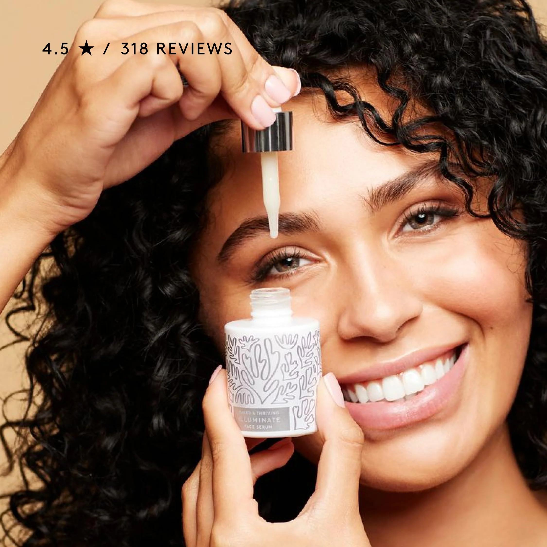 Naked & Thriving Illuminate BC+ Face Serum | Hyaluronic Acid, Vitamin C, Bakuchiol | Organic, Vegan, & Naturally-Derived Skin Care | For Mature Skin, Visible Spots and Wrinkles (1.0 fl oz/30 mL) - Image 3