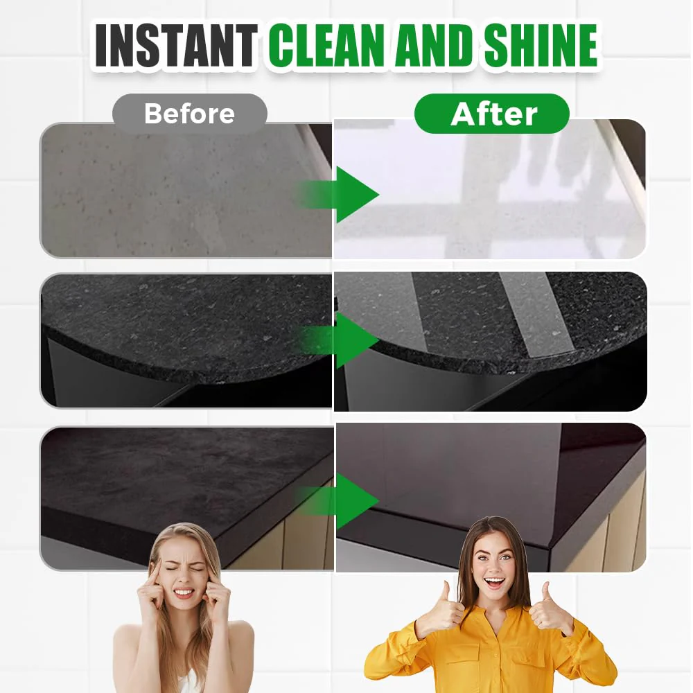 Nano Crystal Coating Agent For Tile & Furniture, Granite Countertop Cleaner and Sealer with Protection, Quartz Marble Stone Polish Cleaner for Permanent Hold & Shine Effect Fast Drying (1PCS) - Image 2