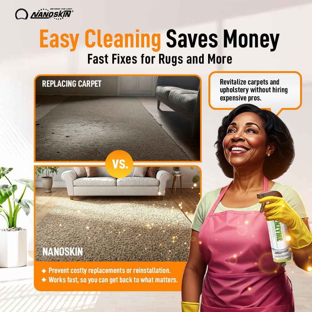 Nanoskin ENZYME Multi-Purpose Cleaner & Odor Eliminator 1 Gallon - Removes Complex Organic Stains, Dirt, Grease, and Grime from Multi Surfaces | For Automotive, Floor, Kitchen, Bathroom, Plumbing - Image 4