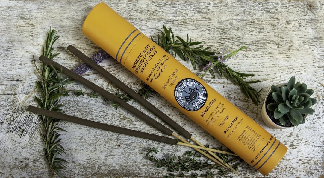 Nantucket Spider Mosquito Repellent Incense Sticks with Stone Holder, Sun & Sand Scent, Outdoor Use Only, 90+ Minute Burn Time, Essential Oil Blend - Image 3