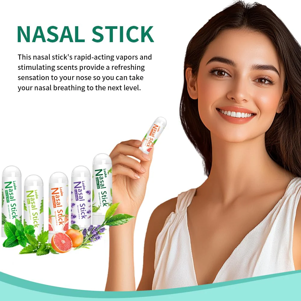 Nasal Stick, Instant Relief and Refreshment, Travel Size, Quick Acting Long Lasting Invigorating Scent, Non Irritating Nasal Inhaler (Large, Mint, Strong Mint, Grapefruit, Lavender, Green Tea) - Image 5