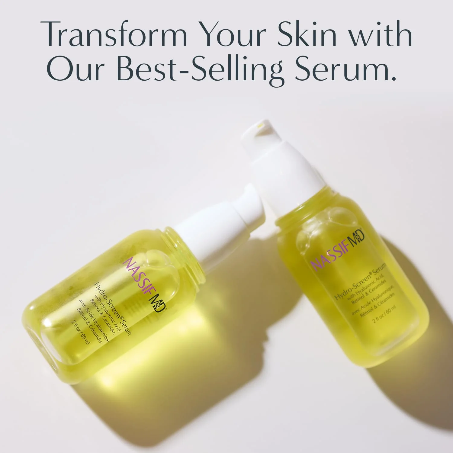 NassifMD Hydro-Screen Hydration Serum | Surgeon-Created Hyaluronic Acid, Ceramides & Retinol Formula for Plumping, Firming & Reducing Fine Lines - Image 6