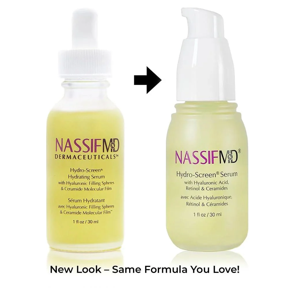 NassifMD Hydro-Screen Hydration Serum | Surgeon-Created Hyaluronic Acid, Ceramides & Retinol Formula for Plumping, Firming & Reducing Fine Lines - Image 9