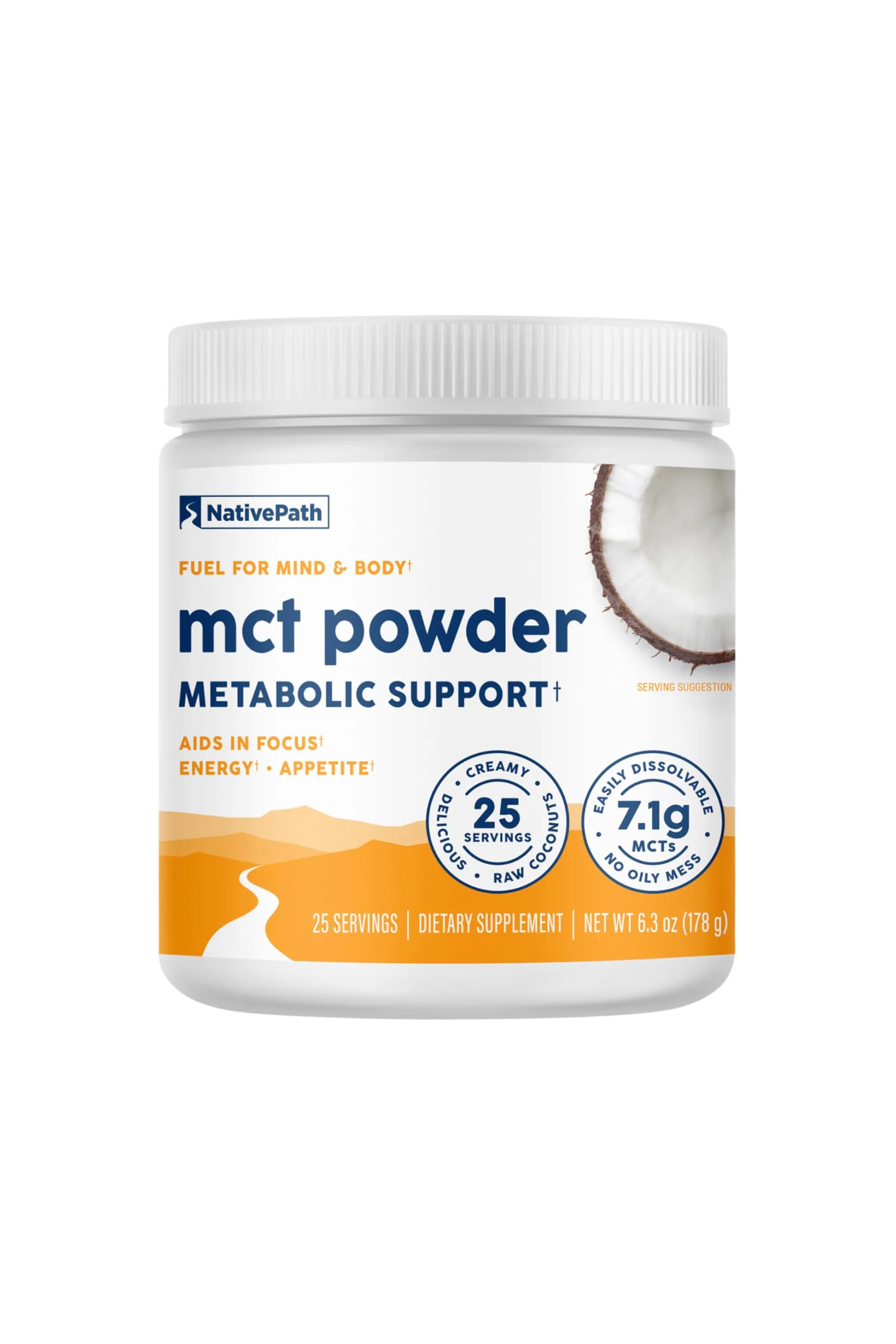 NativePath MCT Oil Powder Supplement - Unflavored MCT Powder with Keto-Friendly C8 MCTs. Free of Dairy, Gluten and GMOs, 25 Servings - Image 7