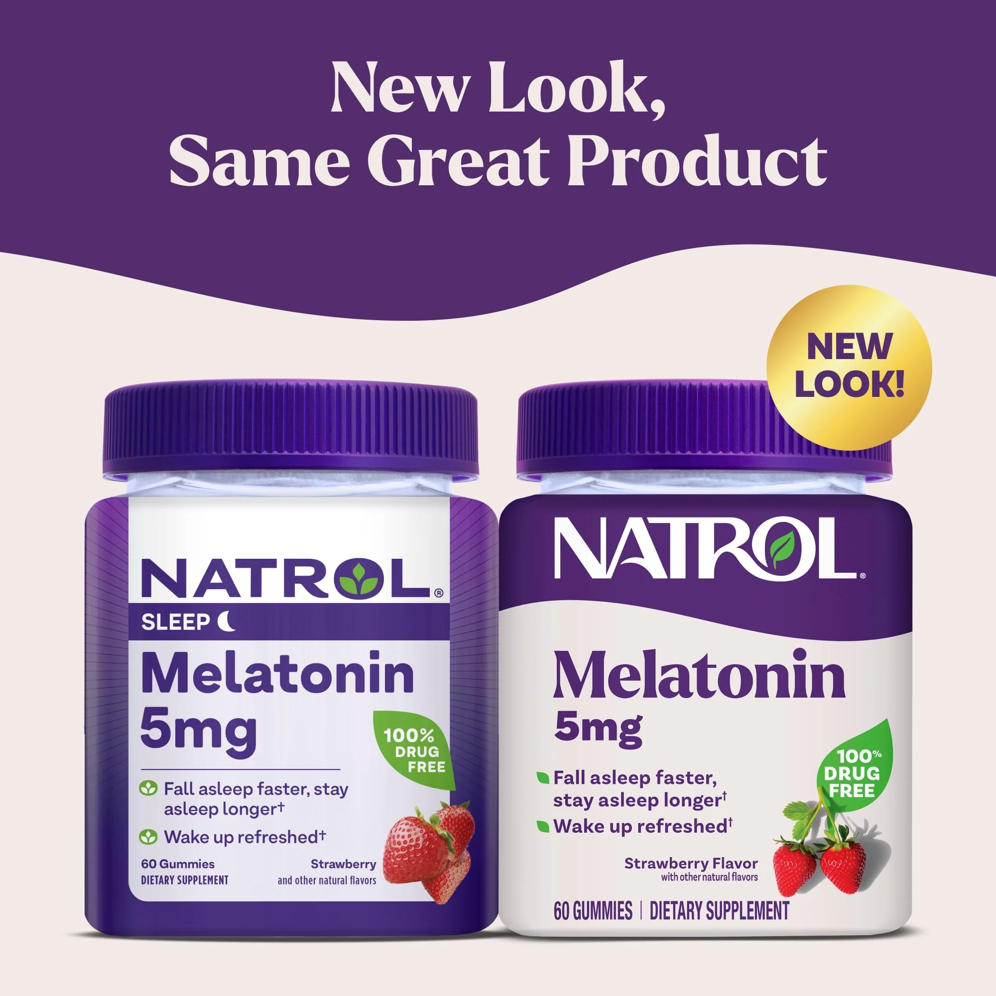 Natrol 5mg Melatonin Gummies, Sleep Support for Adults, Melatonin Supplements for Sleeping, 60 Strawberry-Flavored Gummies, 30 Day Supply (Pack of 12) - Image 2