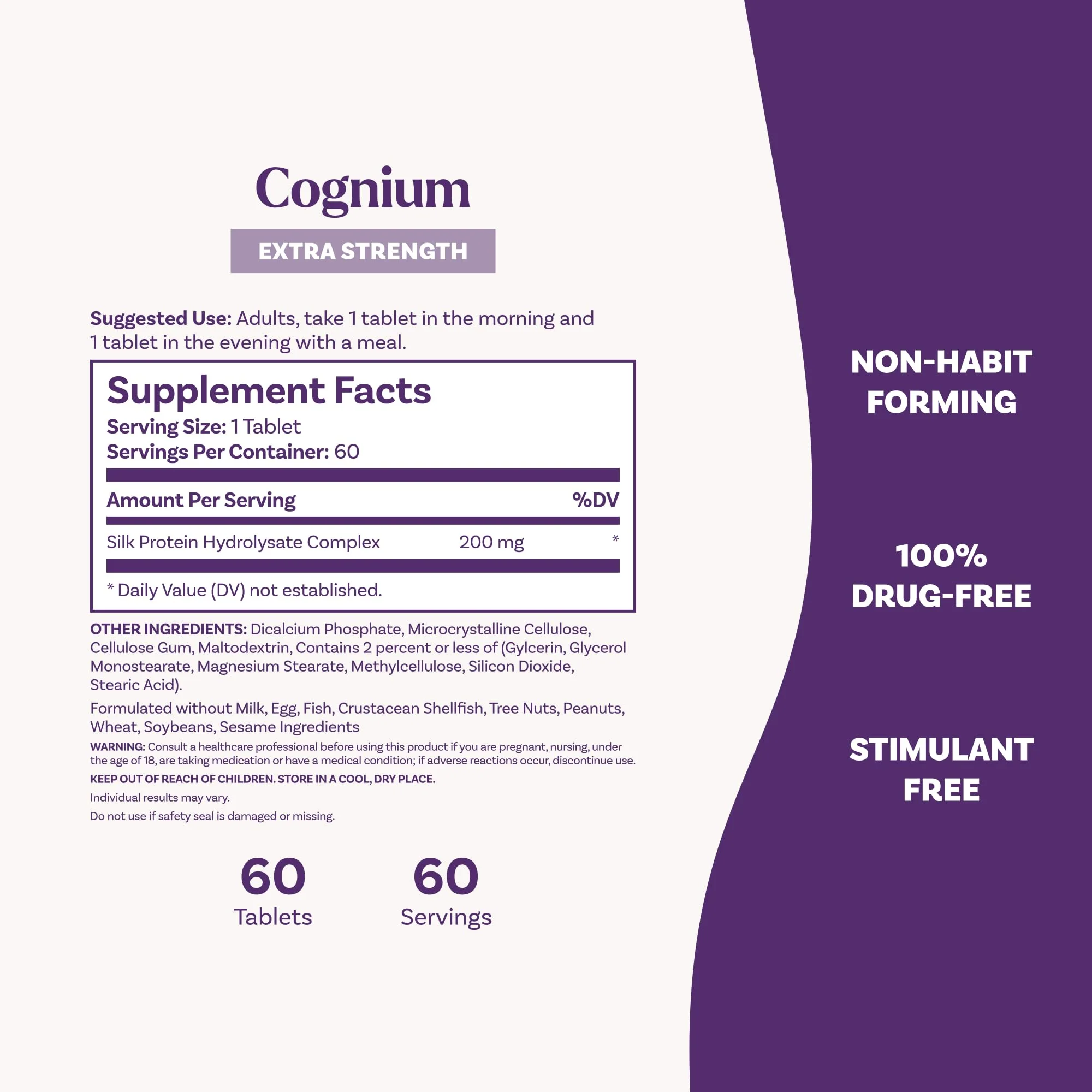Natrol Cognium Memory Extra Strength, Brain Health Supplements for Adults, Brain Memory Supplements, Enhances Mental Agility in Healthy Adults, 60 Tablets, Up to a 30 Day Supply - Image 4