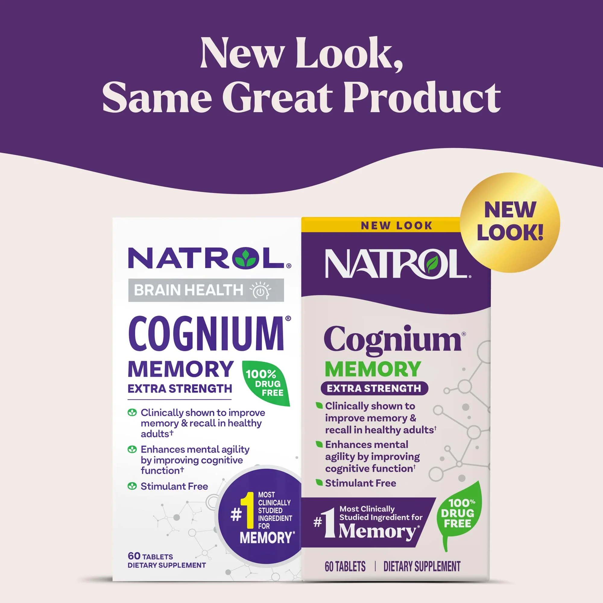 Natrol Cognium Memory Extra Strength, Brain Health Supplements for Adults, Brain Memory Supplements, Enhances Mental Agility in Healthy Adults, 60 Tablets, Up to a 30 Day Supply - Image 8