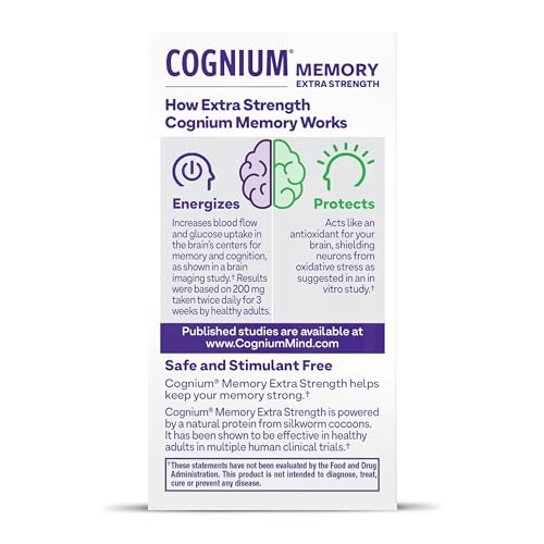 Natrol Cognium Memory Extra Strength, Brain Health Supplements for Adults, Brain Memory Supplements, Enhances Mental Agility in Healthy Adults, 60 Tablets, Up to a 30 Day Supply - Image 9
