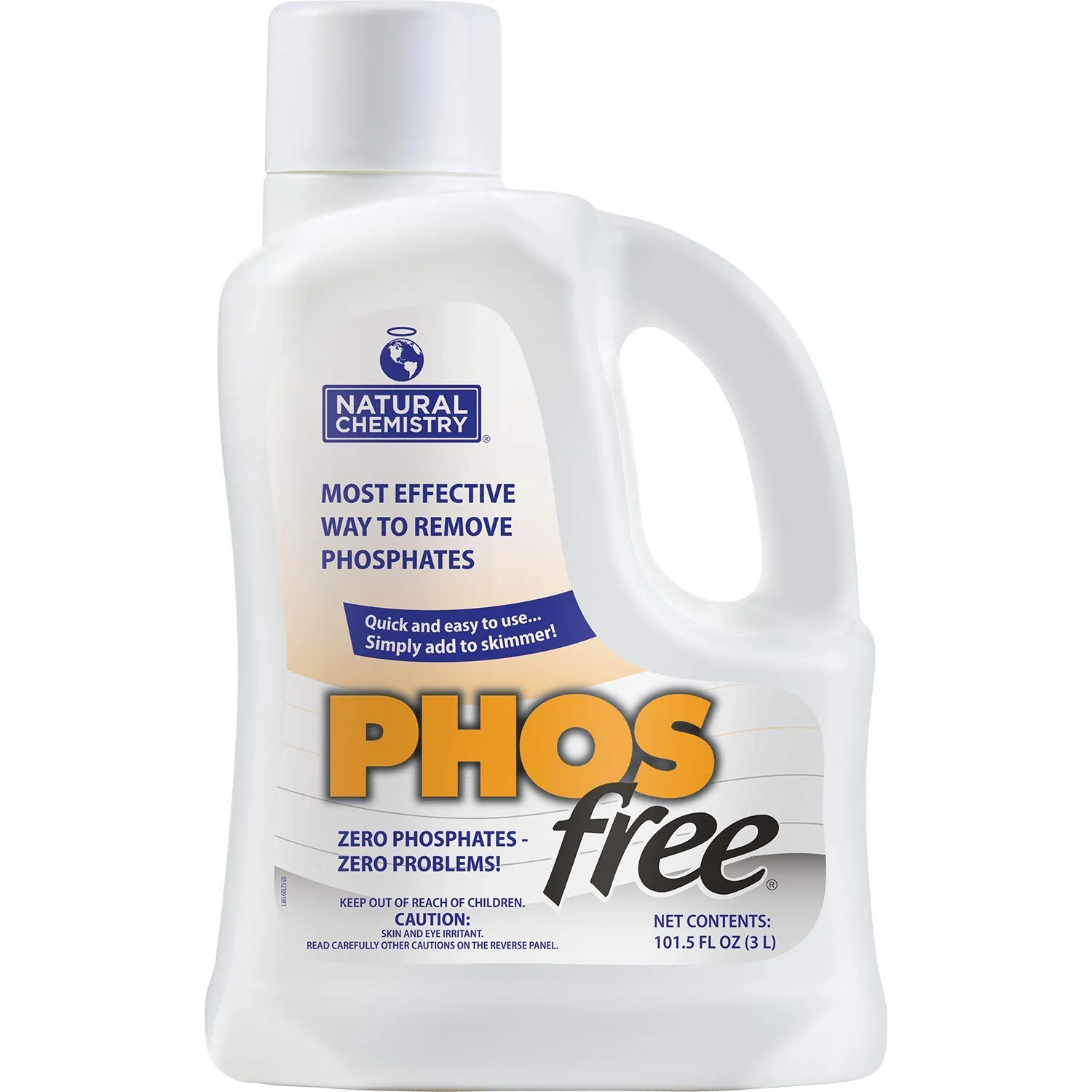 Natural Chemistry Phosfree, 3 L, 1 Pack, Phosphate Remover, Quick and Easy to Use, Improves Filter Performance, Reduces Pool Maintenance