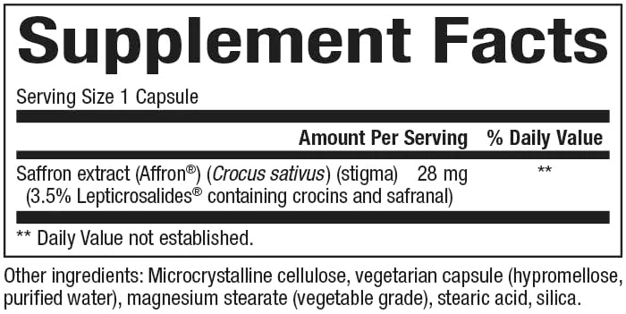 Natural Factors Stress-Relax Affron Saffron Extract 28 mg, 30 Vegetarian Capsules - Image 3