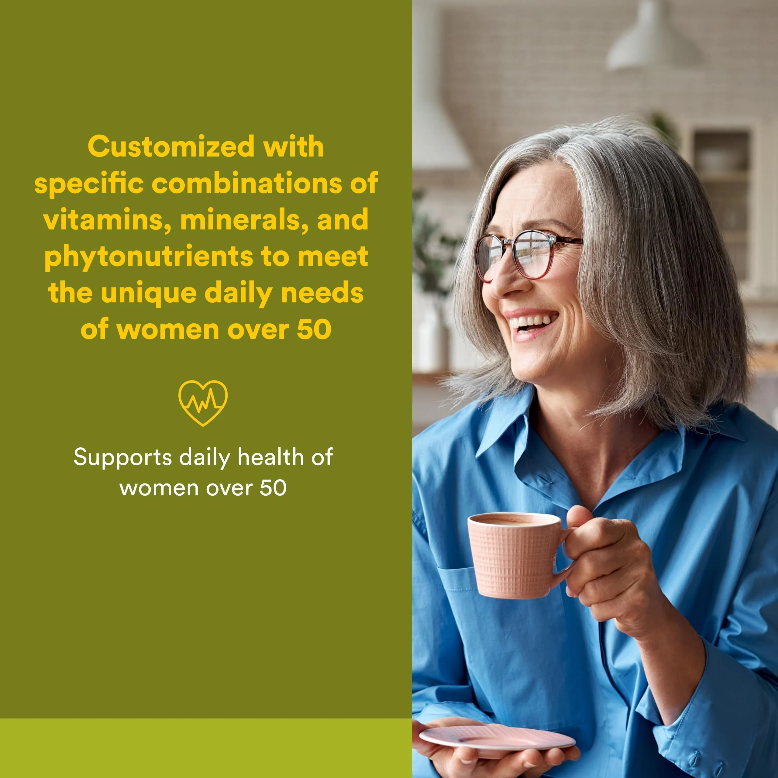 Natural Factors Whole Earth & Sea Women's 50+ Multivitamin & Mineral - Daily Multivitamin with Calcium, Selenium & More - Supports Bone & Brain Health - 120 Tablets (60 Servings) - Image 9