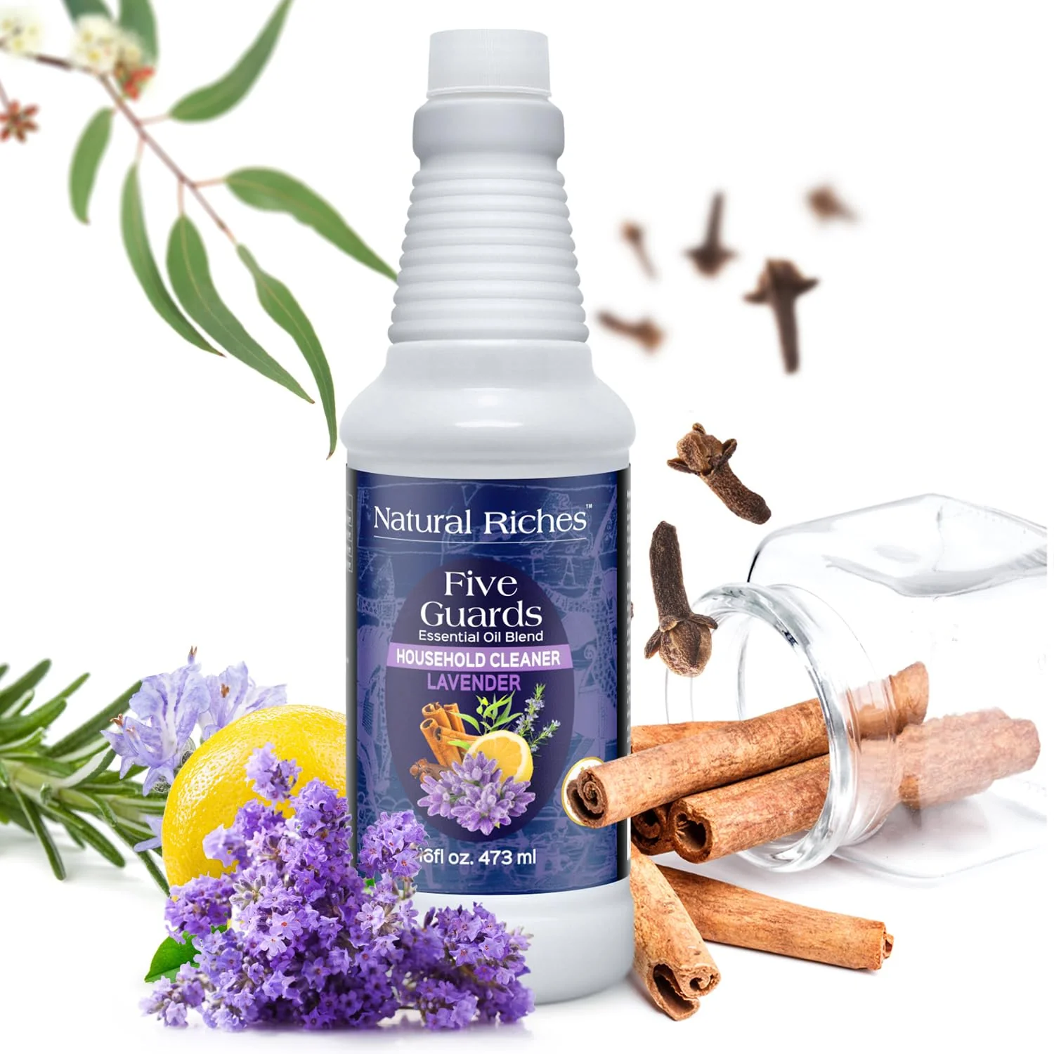 Natural Riches Household Cleaner Concentrate Five Guards Lavender scent from The Tales of French stories of Thieves Essential oil Blend household cleaner - 16 fl oz - Image 6