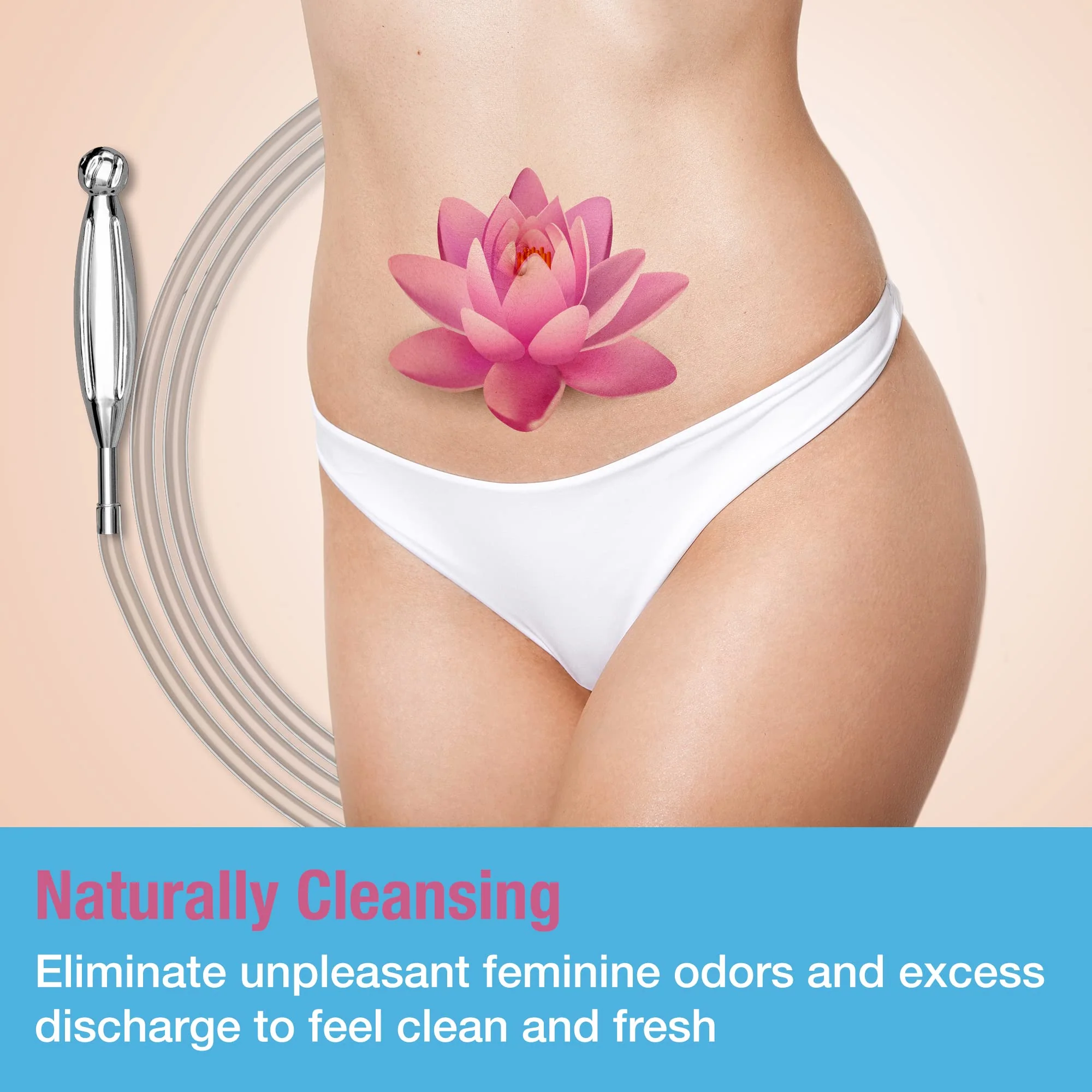 Natural Vaginal Cleanser Wash by Tilcare - Reusable Stainless Steel Douche System for Vaginal Odor and Feminine Hygiene - Water-Based, Chemical-Free Solution - Image 5