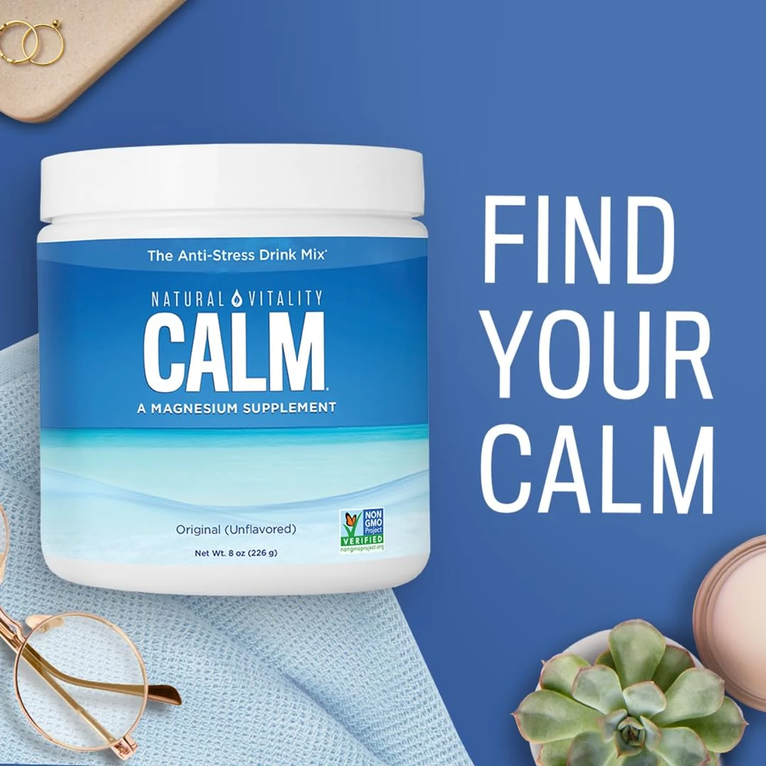 Natural Vitality Calm Magnesium Supplement, Anti-Stress Drink Mix Powder, Gluten Free, Vegan, & Non-GMO, Orange, 8 oz - Image 8