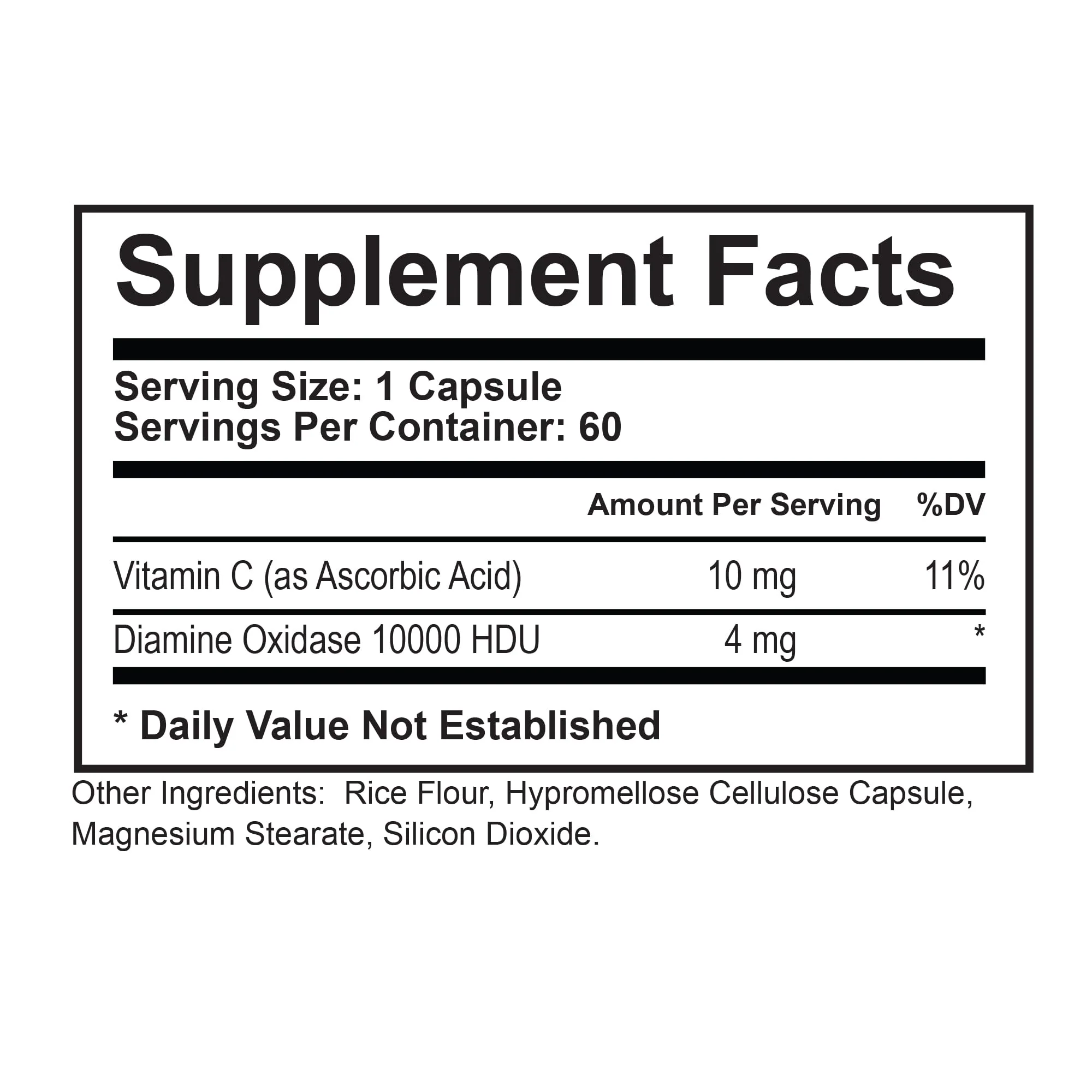 NATURALABS DAO Supplements Histamine Blocker – DAO Enzyme + Diamine Oxidase & Vitamin C for Gut Health & Food Support – 60 Servings - 1 Capsule Before Meals for Histamine Intolerance - Image 3