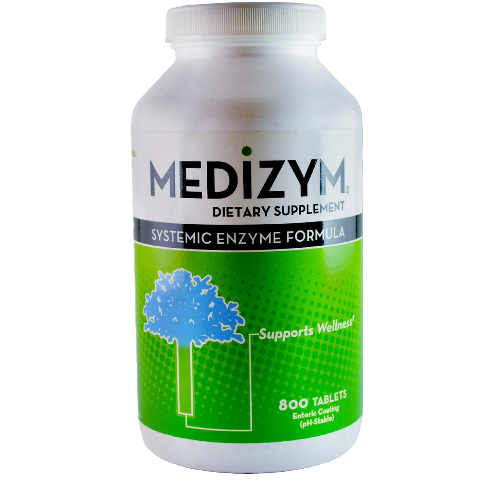 Naturally Vitamins Medizym Systemic Enzyme 800 Tablets, Yellowish Green/Tan