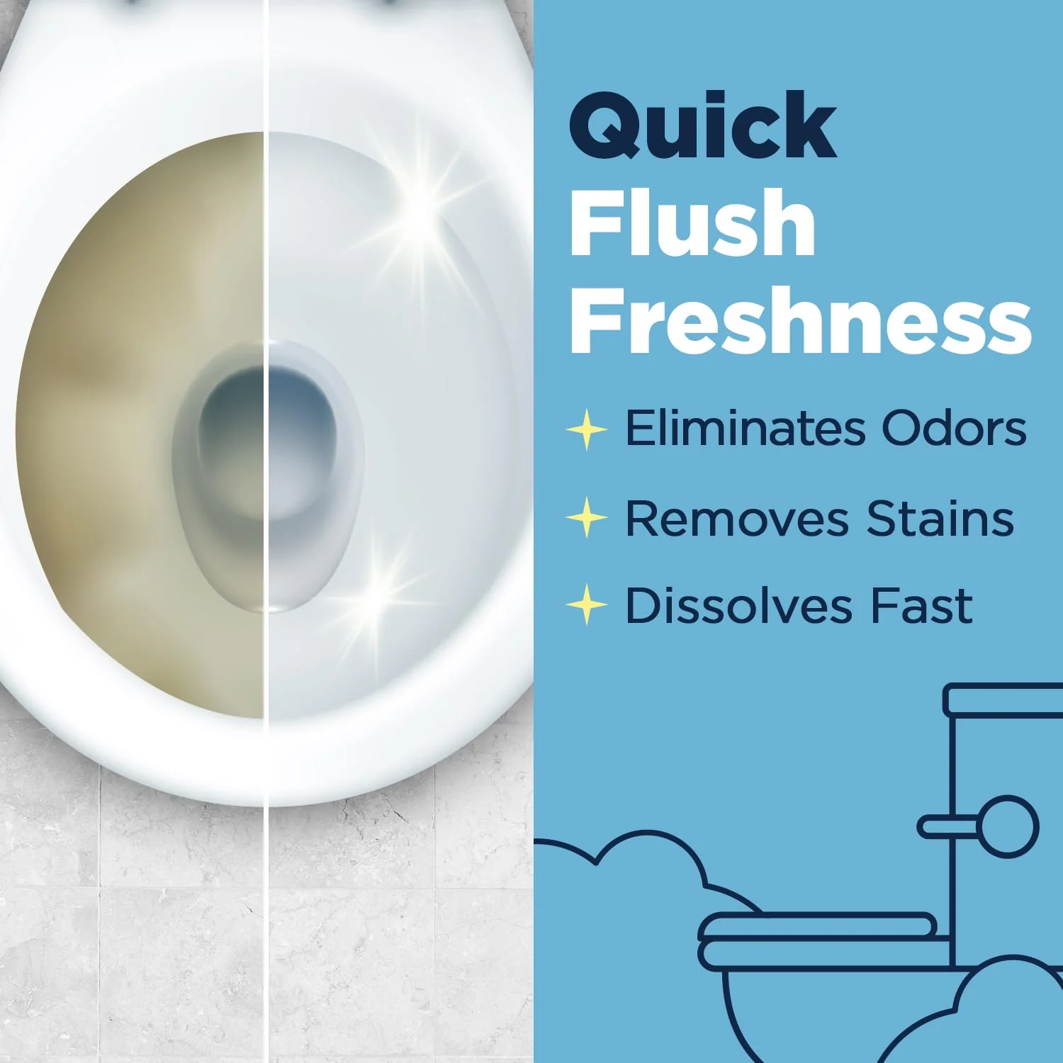 Nature Clean Natural Toilet Bowl Cleaners Strips 6 x 45 count, Plastic-Free Packaging, Refresh Toilets & Bathroom. No Splash - Image 5