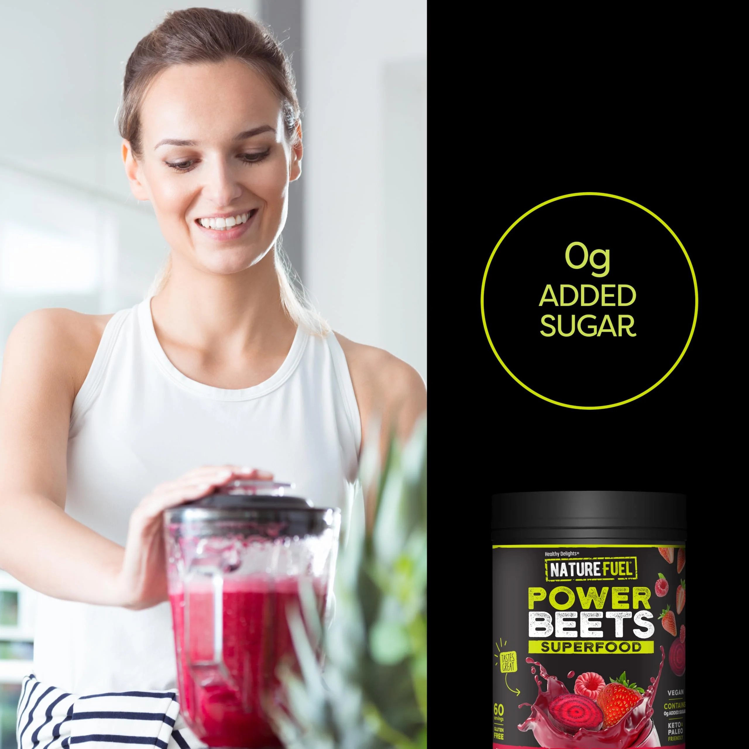 Nature Fuel Power Beets Powder, Delicious Mixed Berry, Concentrated Superfood Supplement, Supports Circulation, Natural Energy & Stamina, Non-GMO, 60 Servings (Packaging May Vary) - Image 6