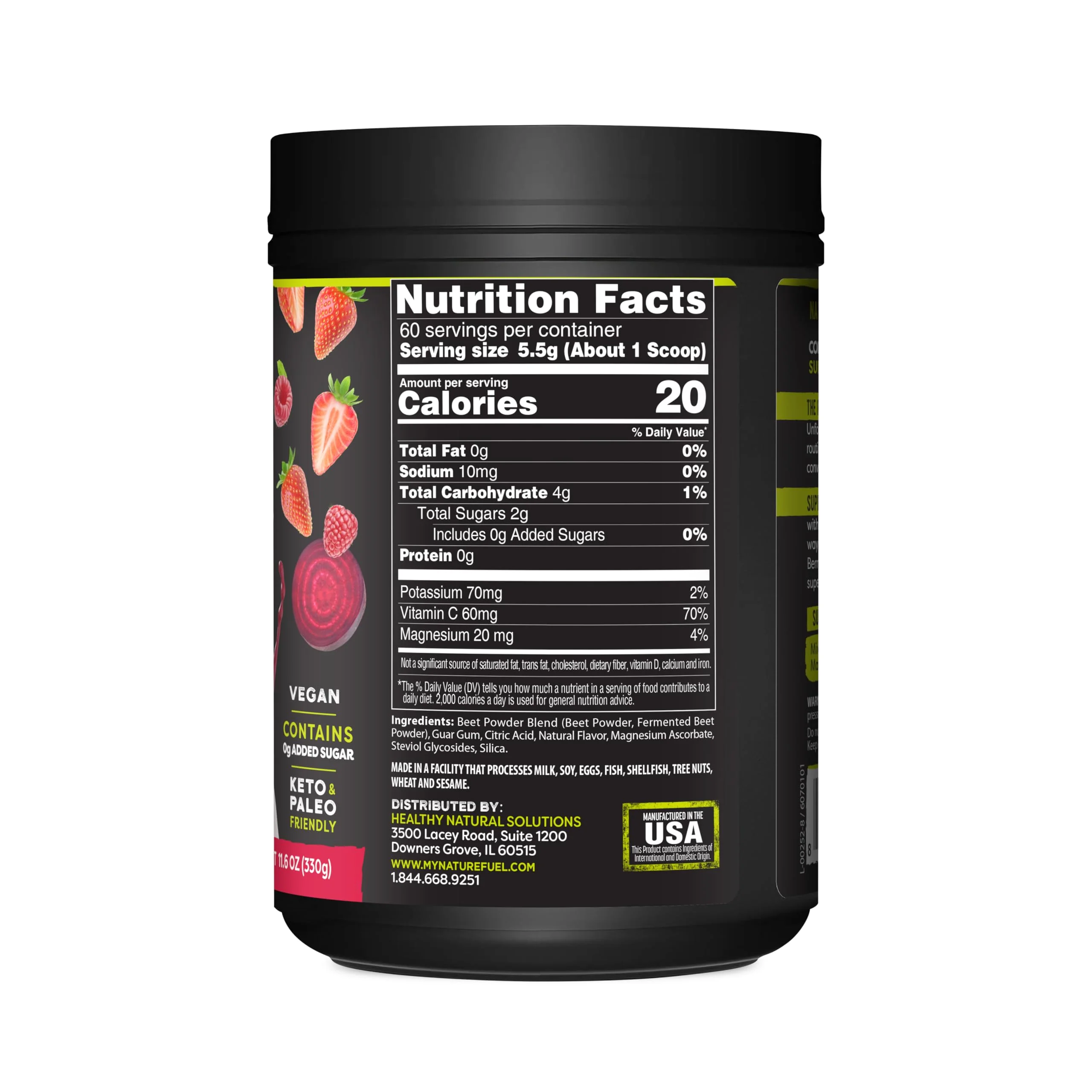 Nature Fuel Power Beets Powder, Delicious Mixed Berry, Concentrated Superfood Supplement, Supports Circulation, Natural Energy & Stamina, Non-GMO, 60 Servings (Packaging May Vary) - Image 8