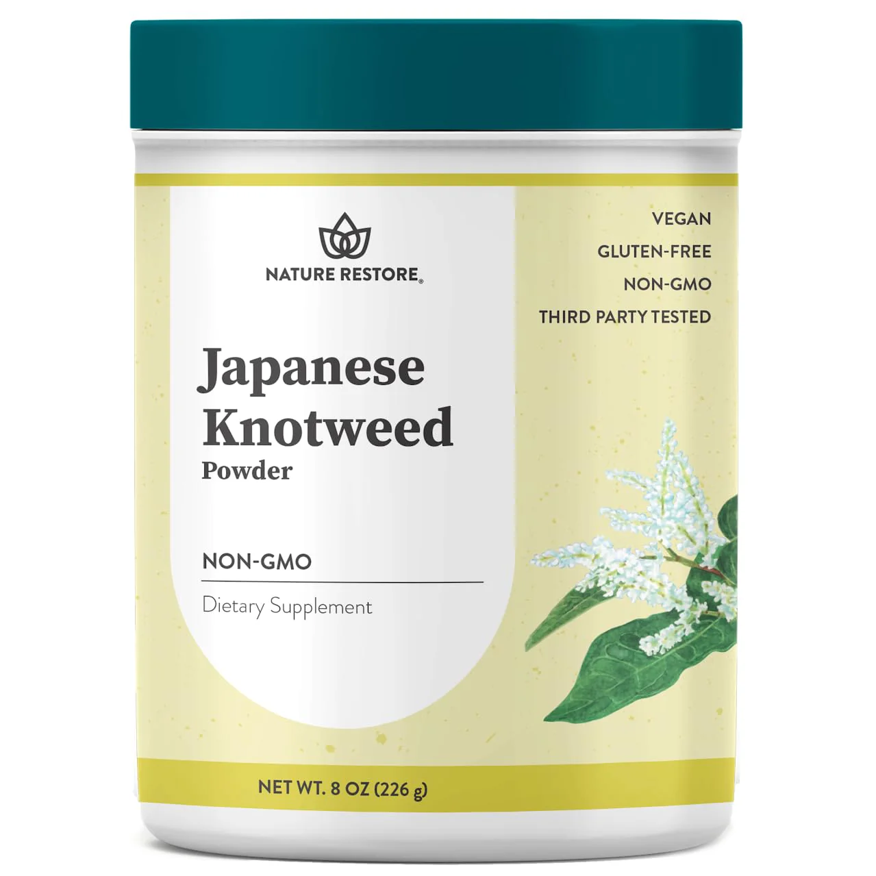 Nature Restore Japanese Knotweed Powder, 8 Ounce, Natural Trans-resveratrol, Non GMO, Gluten Free, Also Known as Polygonum Cuspidatum