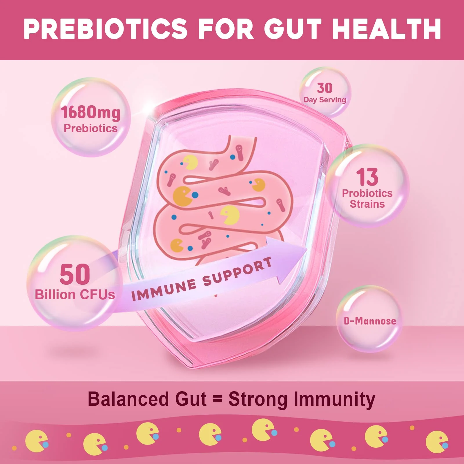 NATURE TARGET Probiotics for Women Probiotic Powder - 50 Billion CFUs, 13 Strains Supports for Digestive Vaginal Health, Bloating Relief, 30 Stick Packs - Image 5
