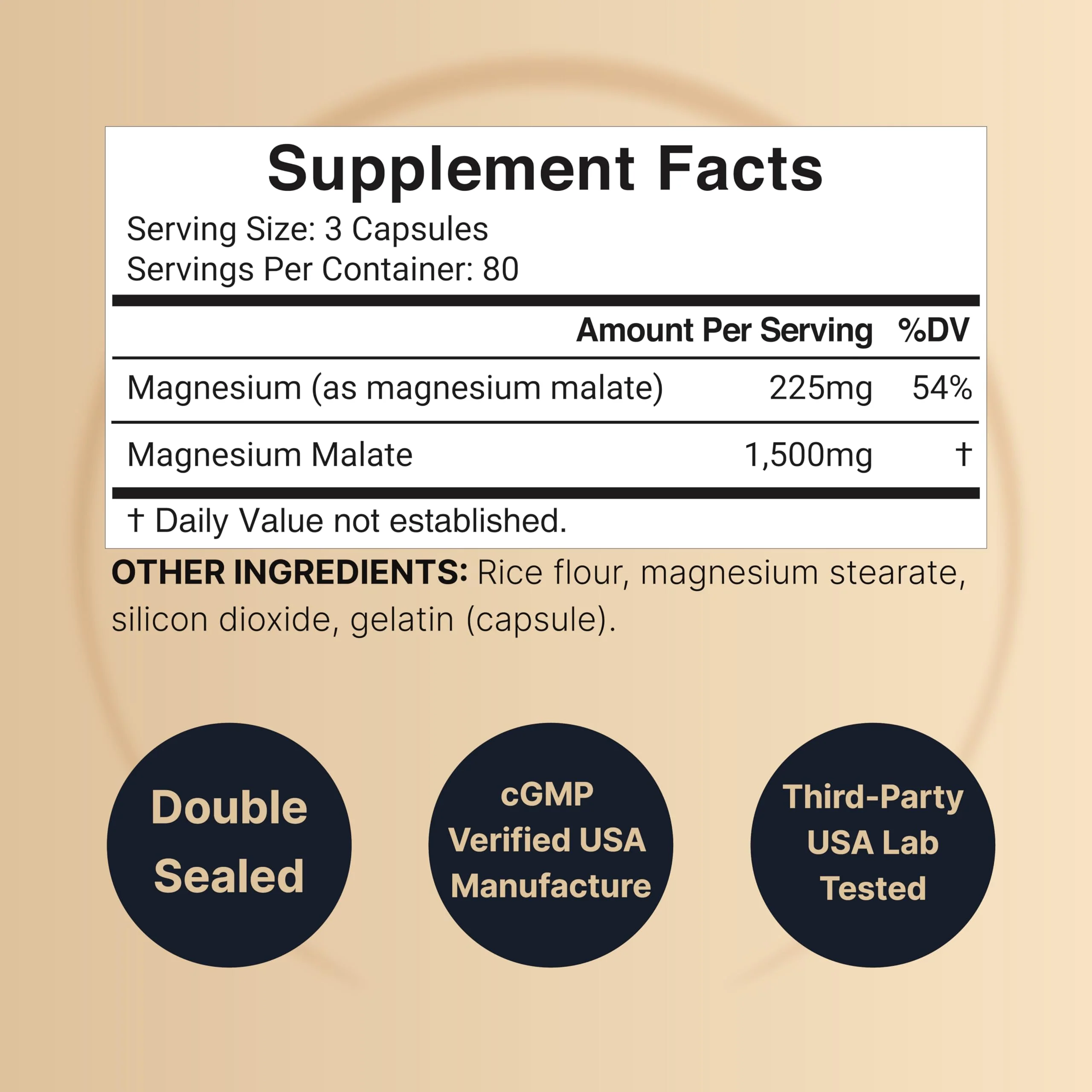 NatureBell Magnesium Malate 1,500mg, 240 Capsules | Chelated for High Absorption | Energy & Nervous System Support | Non-GMO, Gluten-Free - Image 6