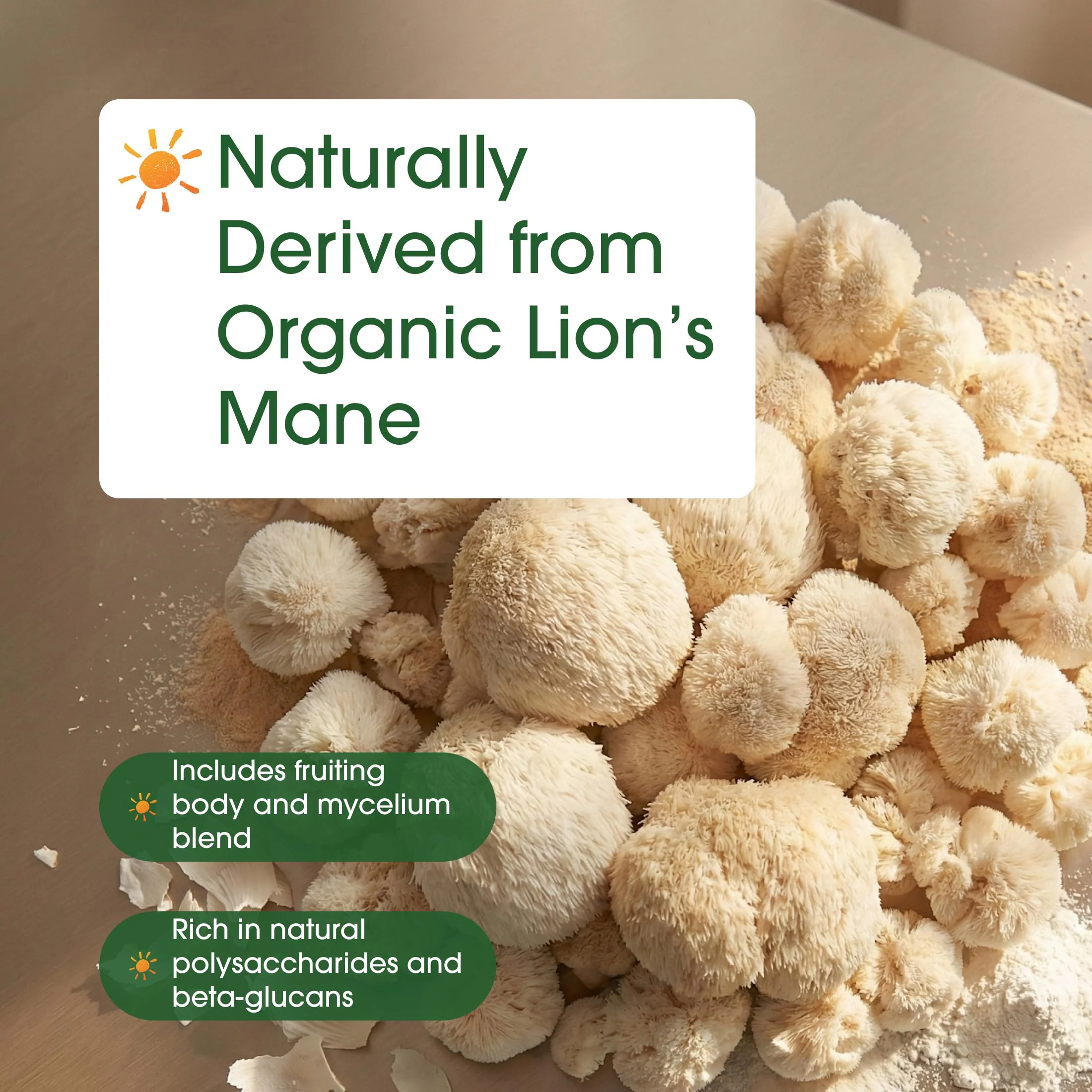 NatureBell Organic Lion’s Mane Powder 1,500mg - 1 lb - Brain, Focus & Memory Support* - Whole Fruiting Body & Mycelium - Non-GMO & Gluten-Free - Image 4