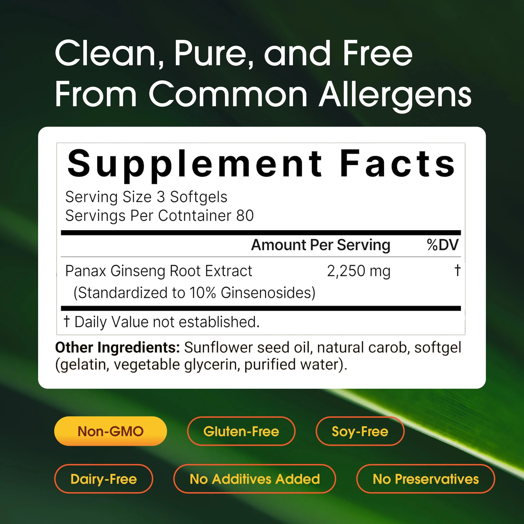 NatureBell Panax Korean Red Ginseng - 240 Softgels - 2,250mg High Strength Herbal Vitality Support* - Standardized 10% Ginsenosides from Six-Year-Old Ginseng Root - Energy & Immune Support* - Image 7