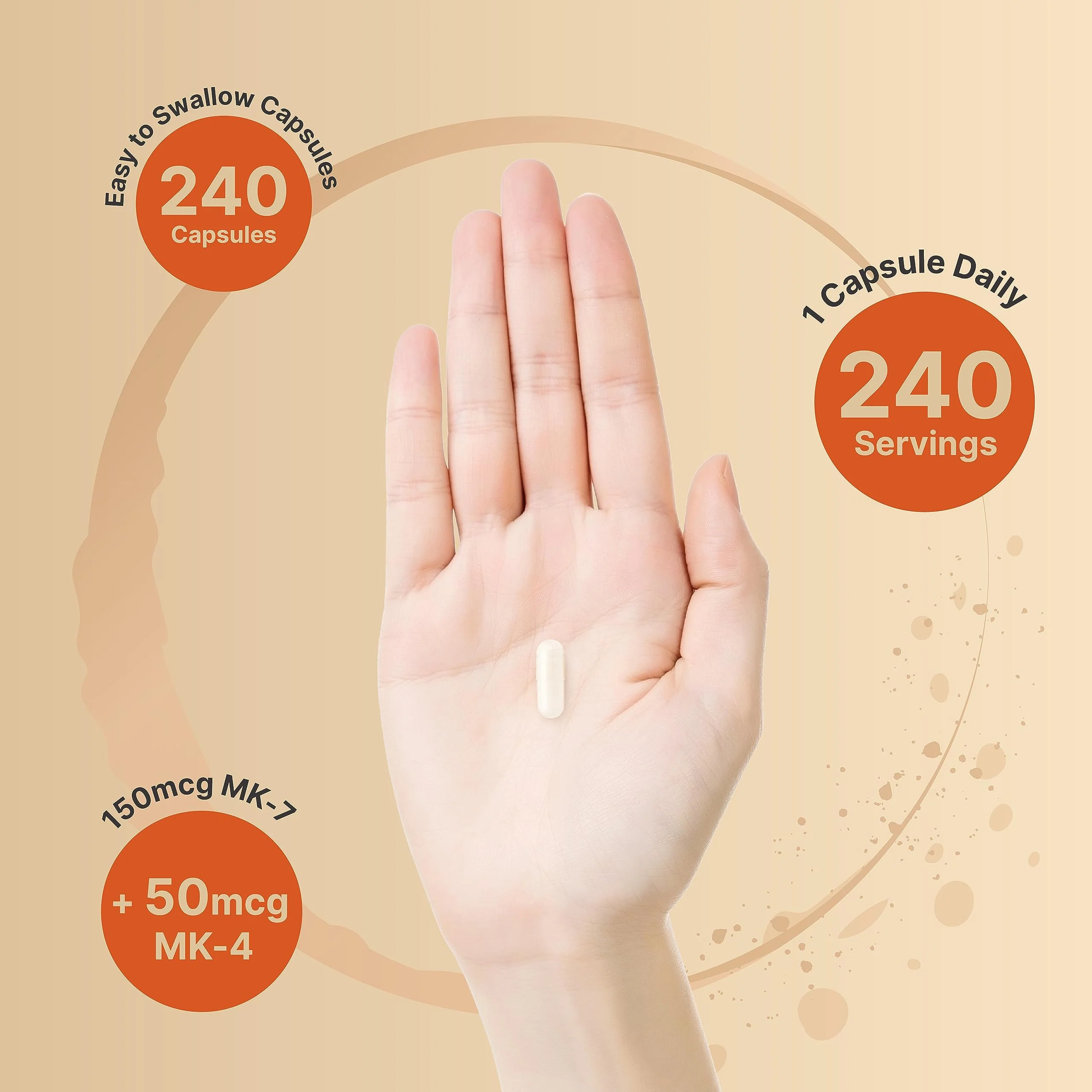 NatureBell Vitamin K2-240 Capsules - 200mcg Double Strength MK-7 & MK-4 Complex - Heart, Bone & Immune Health Support* - Complete K Vitamins Formula - Image 6