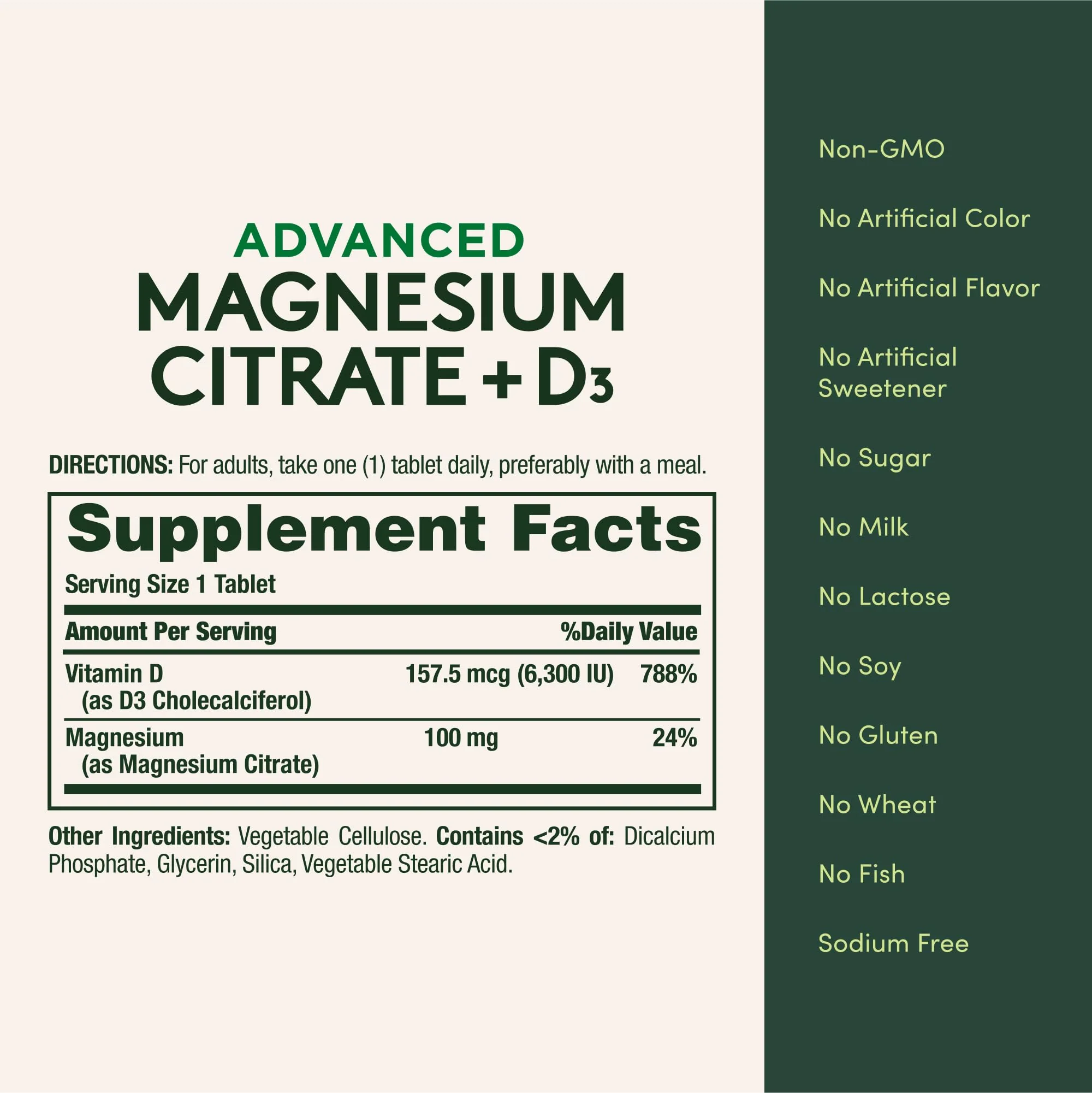 Nature's Bounty Advanced Vitamin D3 with Magnesium Citrate Immune Formula, Supports Immune and Bone Health, 90 Tablets (Pack of 2) - Image 3