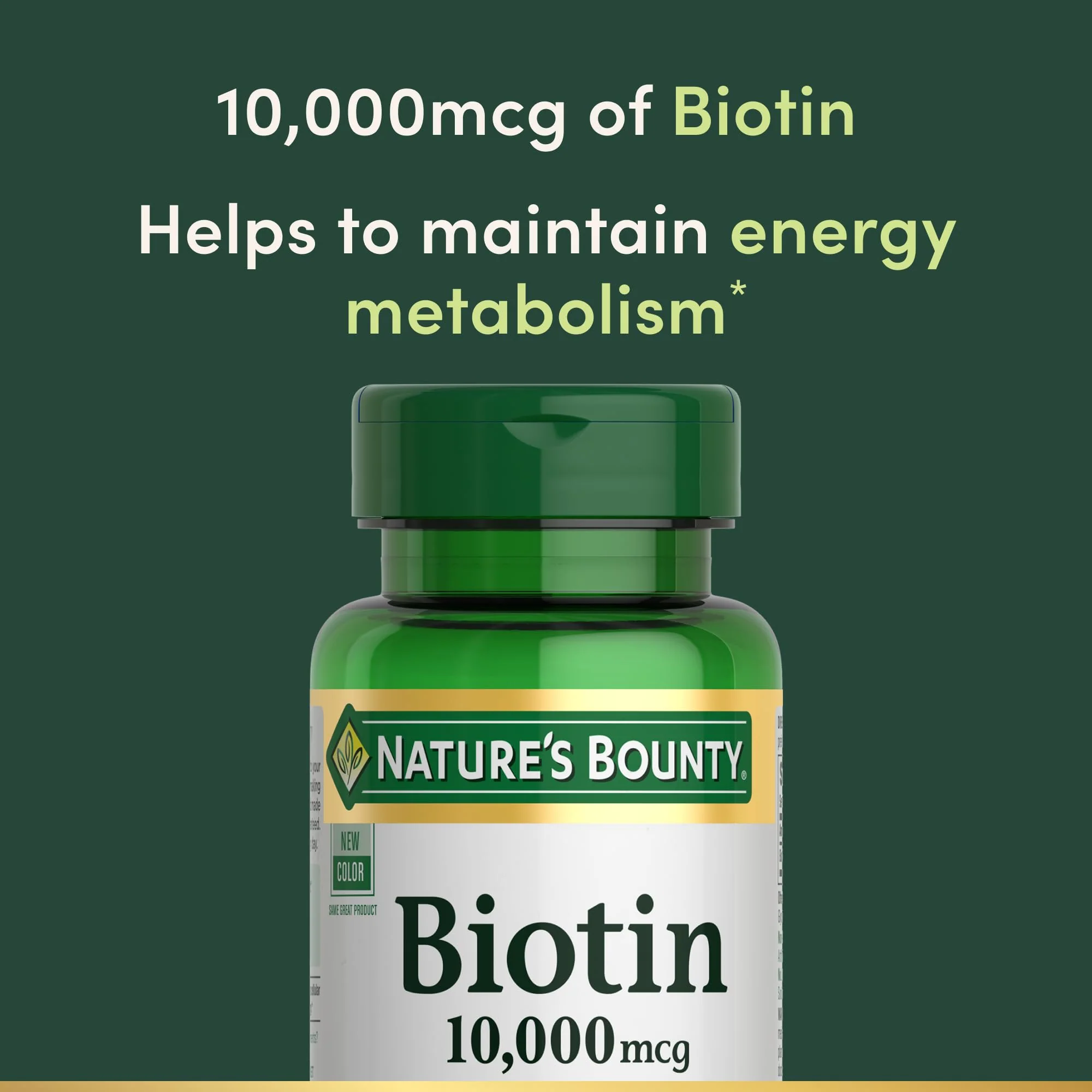 Nature's Bounty Biotin Hair Skin and Nails Vitamins, Supports Healthy Hair, Skin and Nails, 10,000 mcg, 120 Softgels (Pack of 1) - Image 3