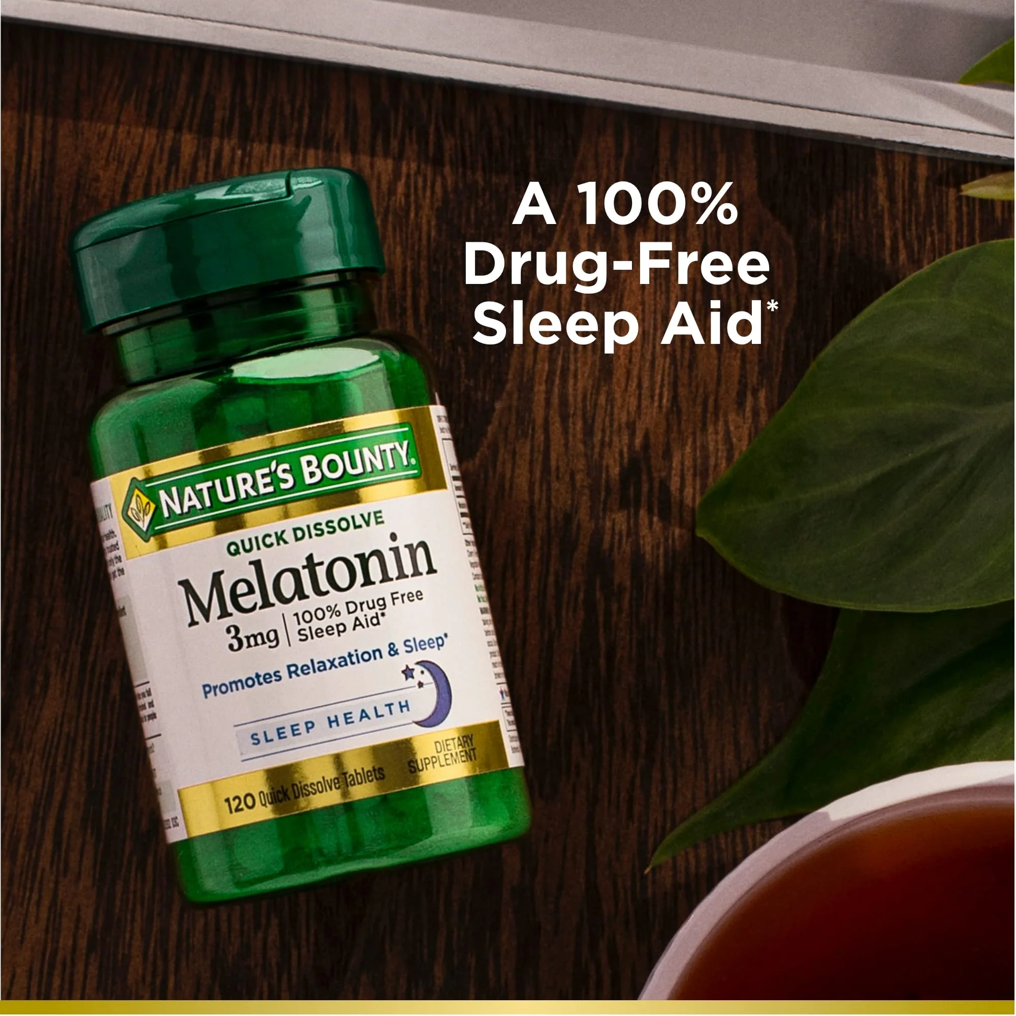 Nature's Bounty Melatonin Tablets, 3 mg, 120 Count - Image 4