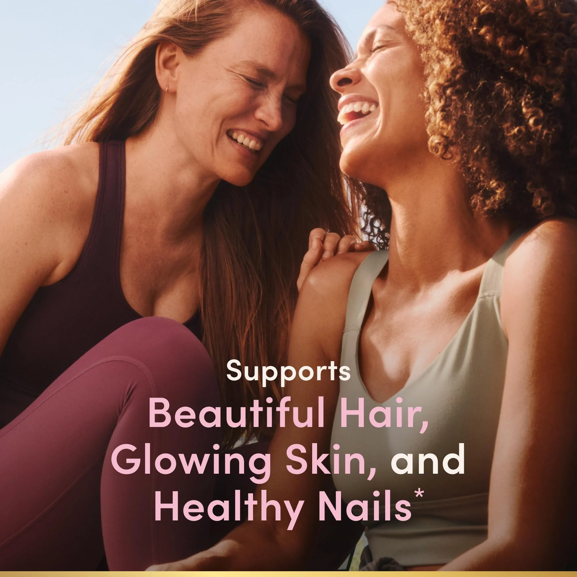 Nature's Bounty Optimal Solutions Hair, Skin and Nails Gummies with Biotin, 2500 mcg, Strawberry Flavored, 200 Count, 100 Total Servings - Image 2
