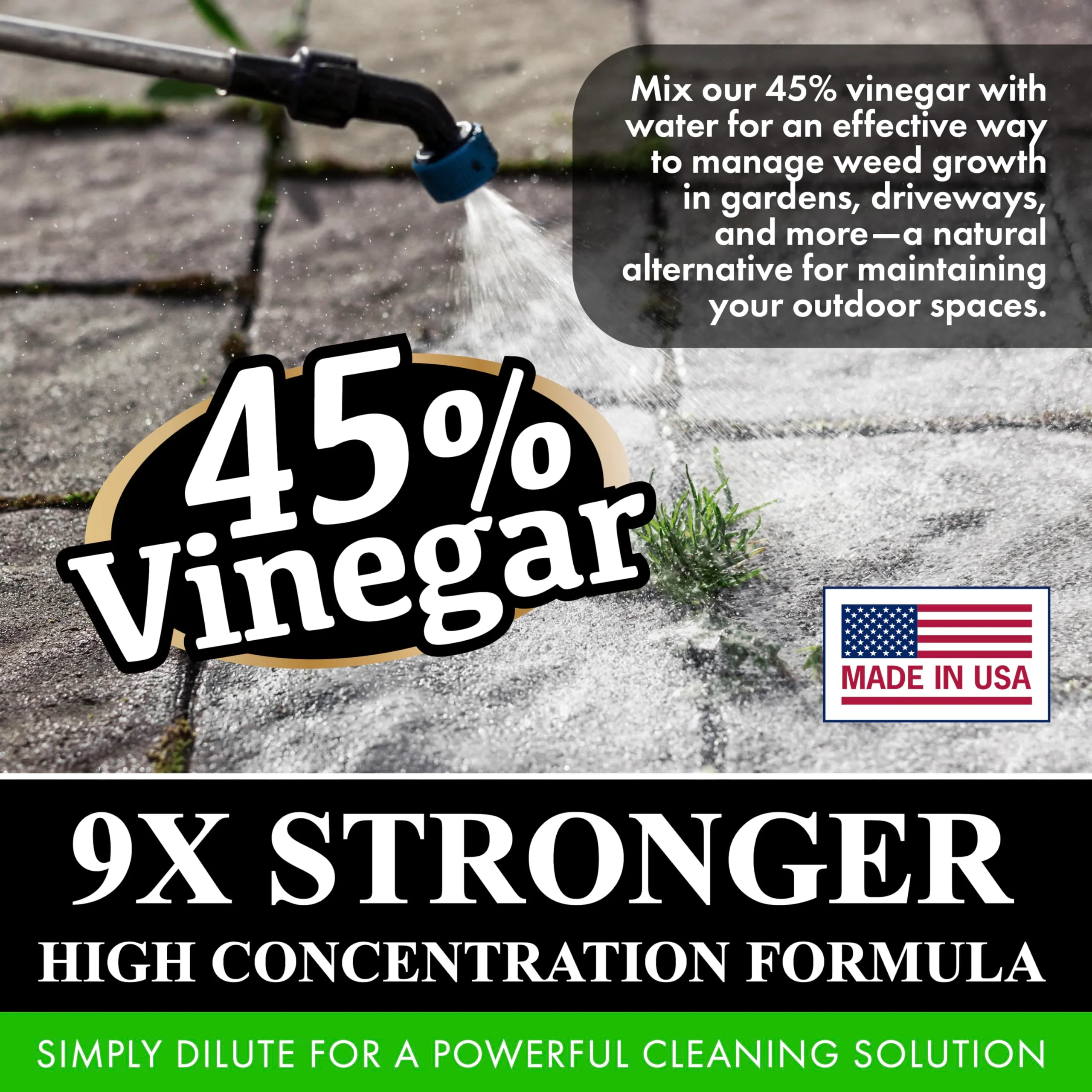 Nature's Freedom 45% Concentrated Vinegar, 4 Gallons - Dilutes to 36 Gallons - 9x Strength Multi-Purpose Solution - Image 3