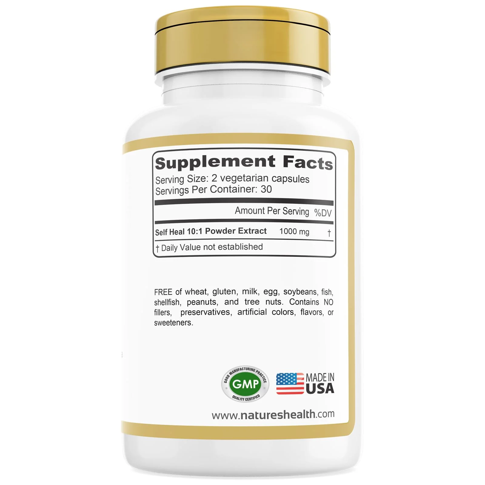 Nature's Health Self Heal Prunella Vulgaris Supplement – Heal All – Promote Healthy Skin & Immune System Support – 1000 mg per Serving – 60 Vegetarian Capsules – Non-GMO - Image 3