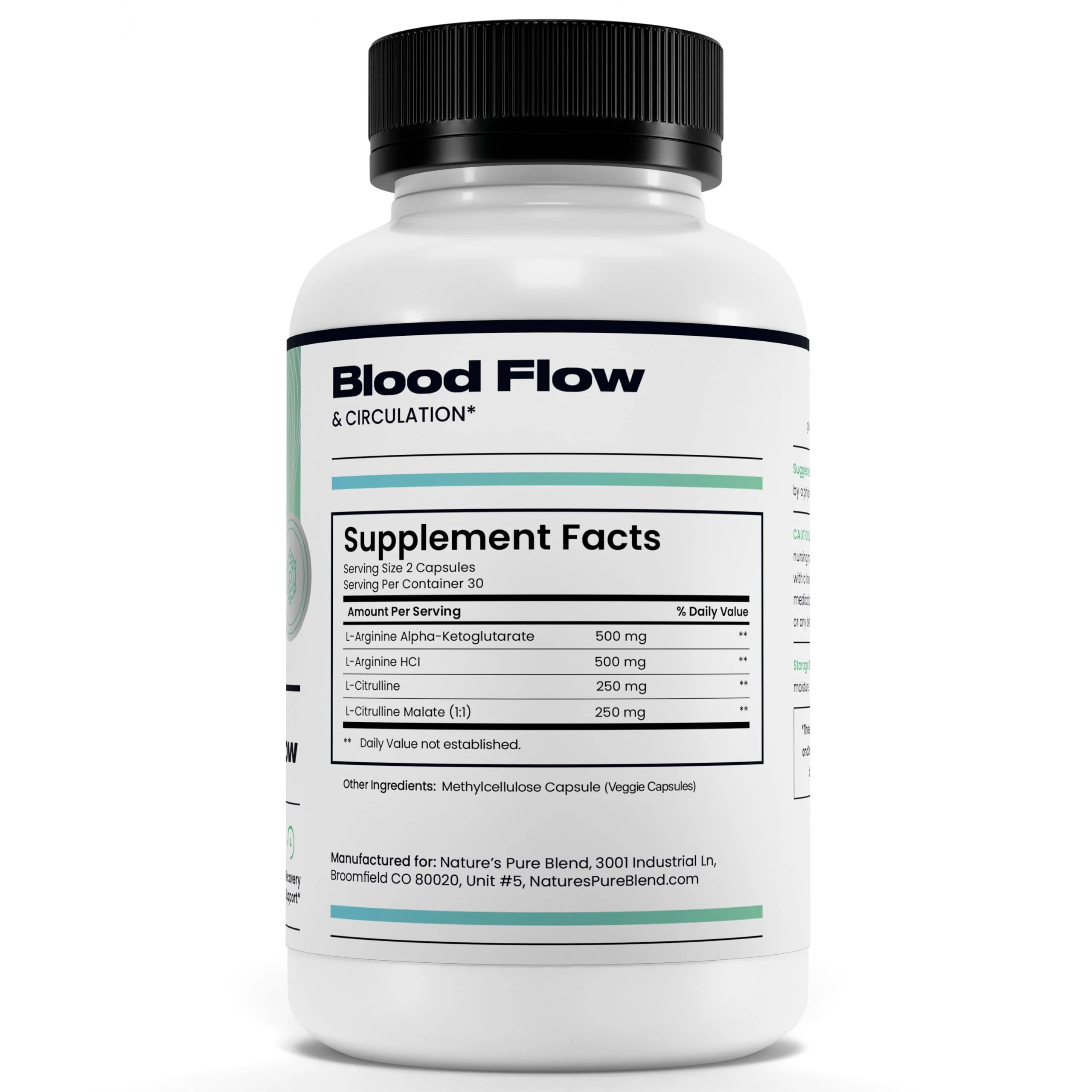 Nature's Pure Blend Nitric Oxide Supplements for Men – L-Arginine L-Citrulline – Heart Support & Flow Circulation Booster – 1500MG L Arginine and L Citrulline, Preworkout, Bodybuilding - Image 8
