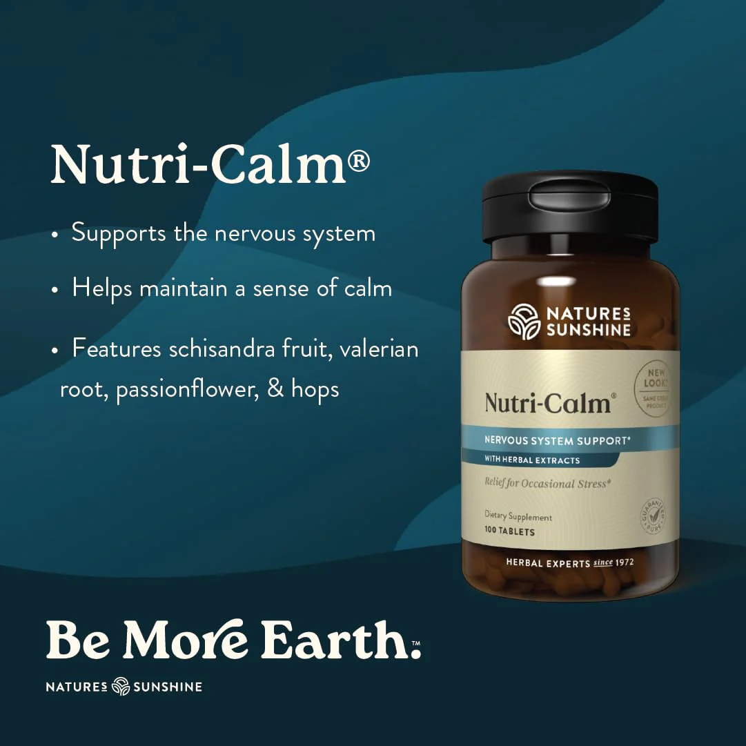 Nature's Sunshine Nutri-Calm- Herbal Stress Relief Supplement for Natural Relief, Mood Support and Boost, Nervous System Support - 100 Count - Image 7