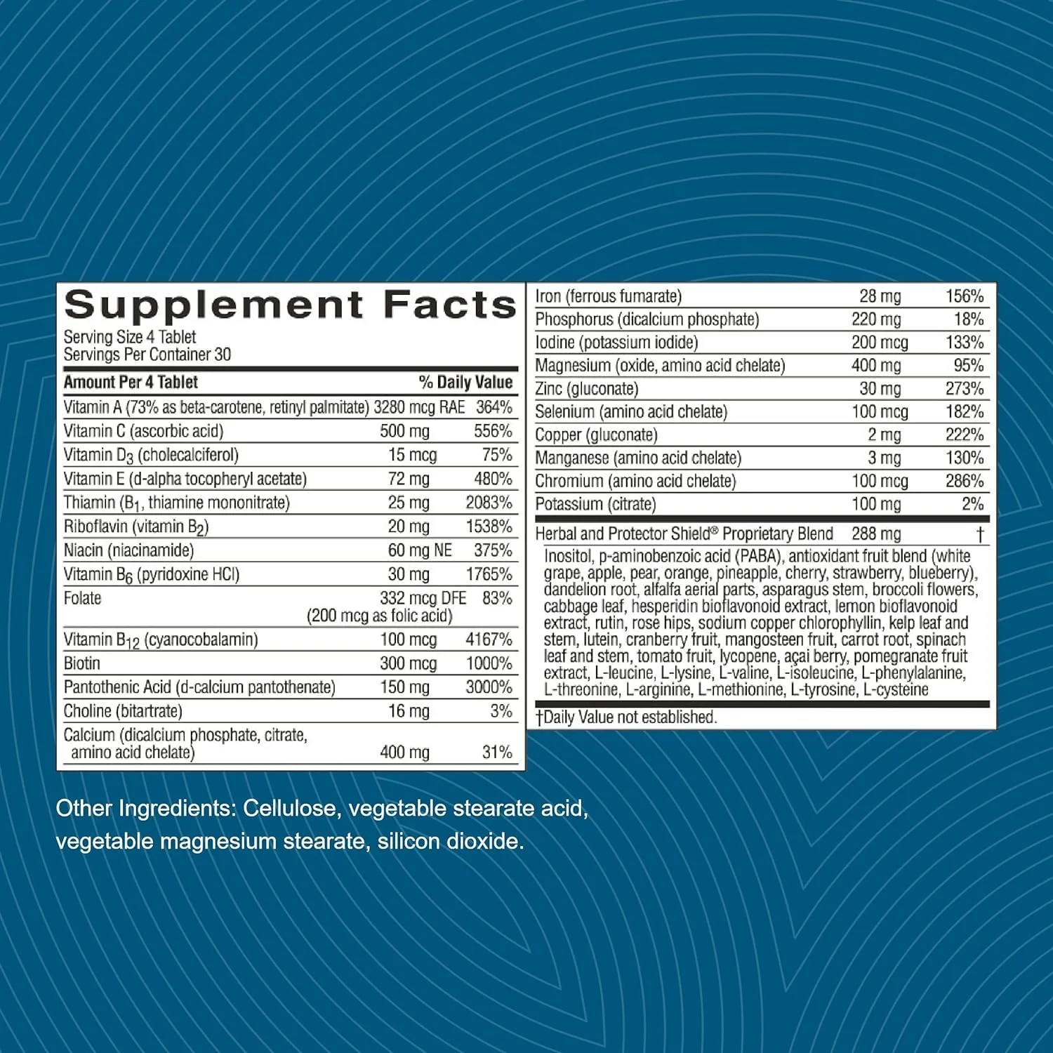 Nature's Sunshine Super Supplemental: Complete Multivitamin with Minerals, Antioxidants & More for Nutritional Gaps, Overall Health, Immune & Energy Support. 120 Tabs - Image 2