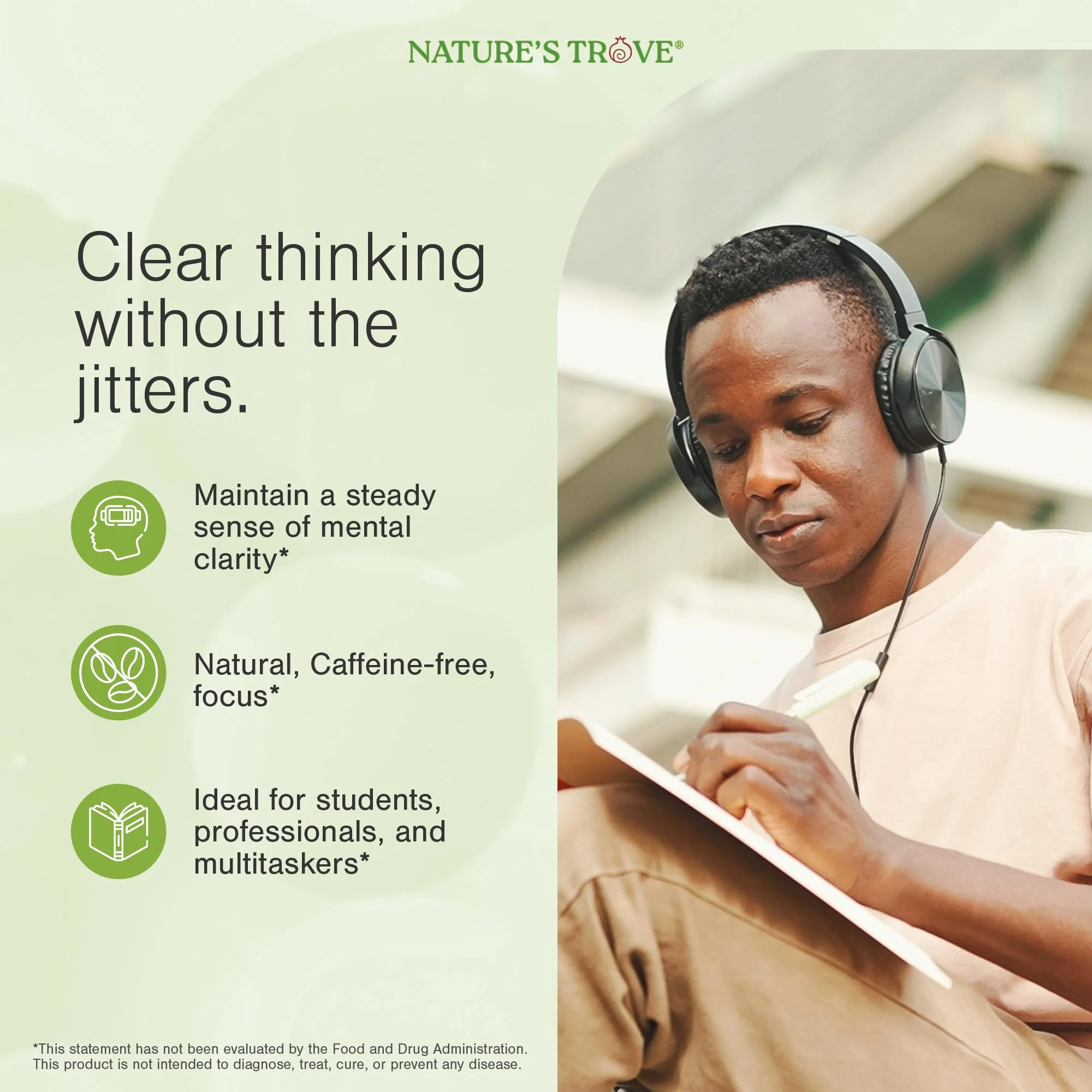 Nature's Trove L-Theanine 200mg 120 Vegetarian Capsules - Image 5