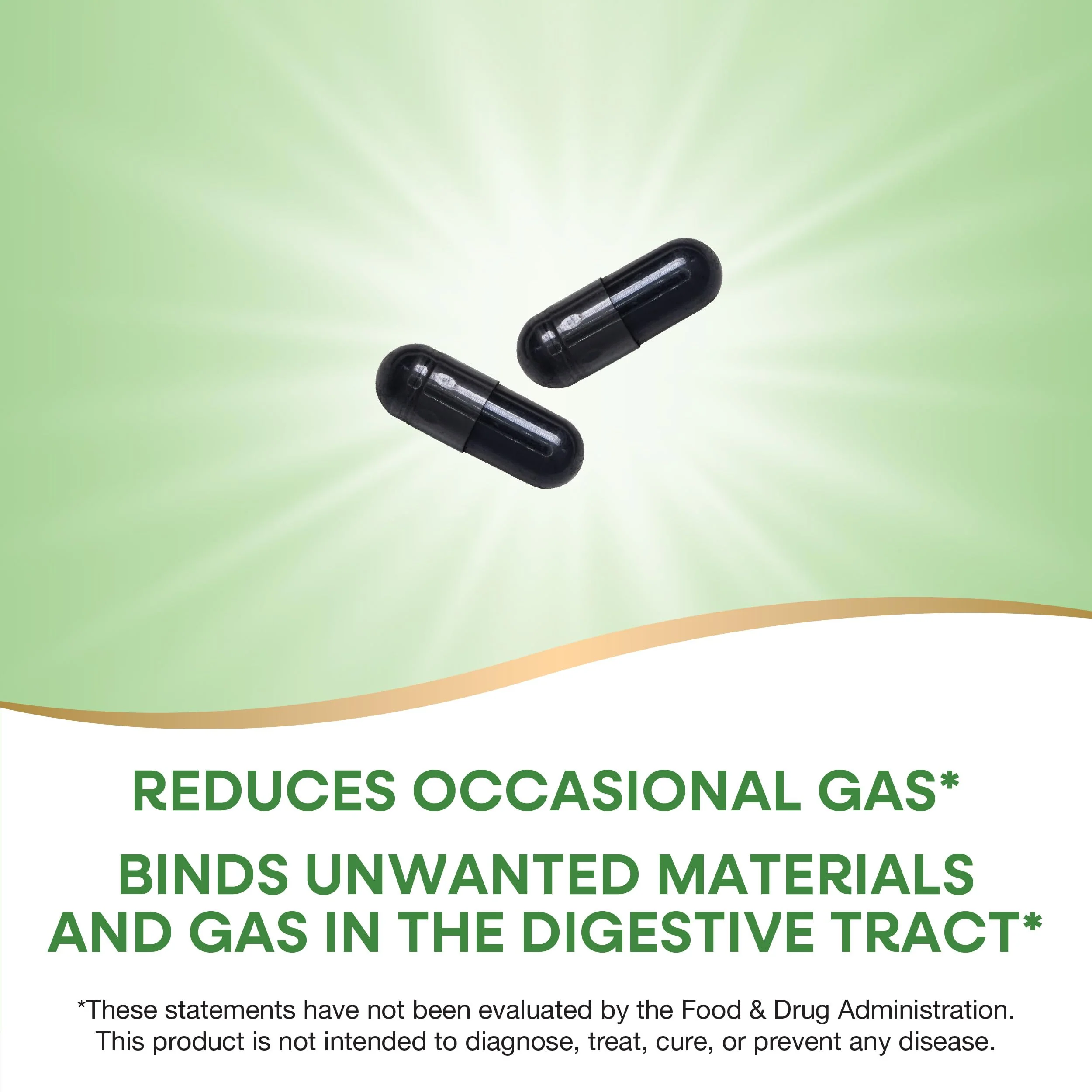 Nature's Way Activated Charcoal, Binds Unwanted Materials and Gas in the Digestive Tract*, 560 mg per 2-Capsule Serving, 100 Capsules (Packaging May Vary) - 2 Pack - Image 5