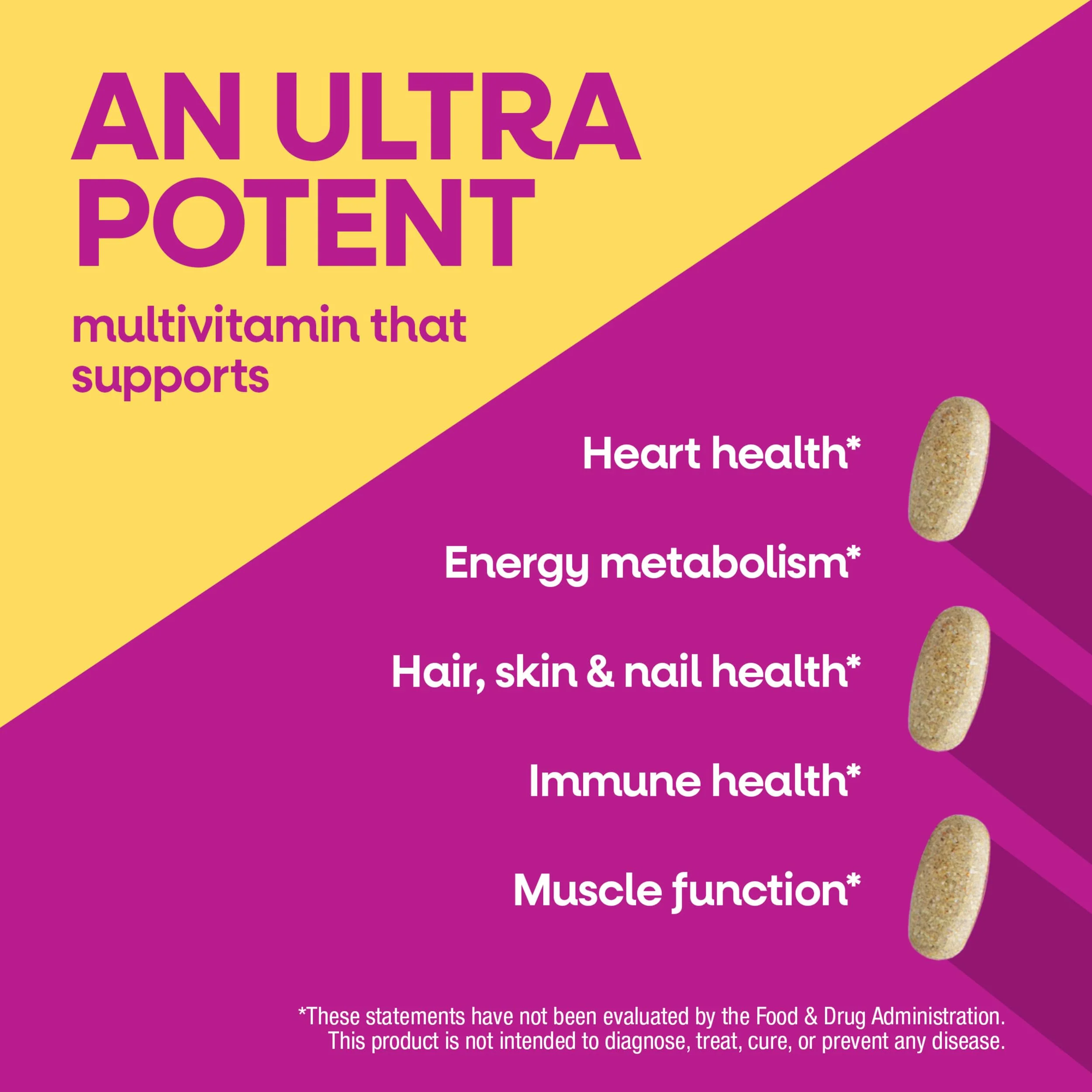 Nature's Way Alive! Ultra Multivitamin for Women, Complete Daily Women's Vitamins, High Potency Formula, Promotes Energy Metabolism and Muscle Function*, Vitamin A, C, D, Methylated B12, 150 Tablets - Image 3